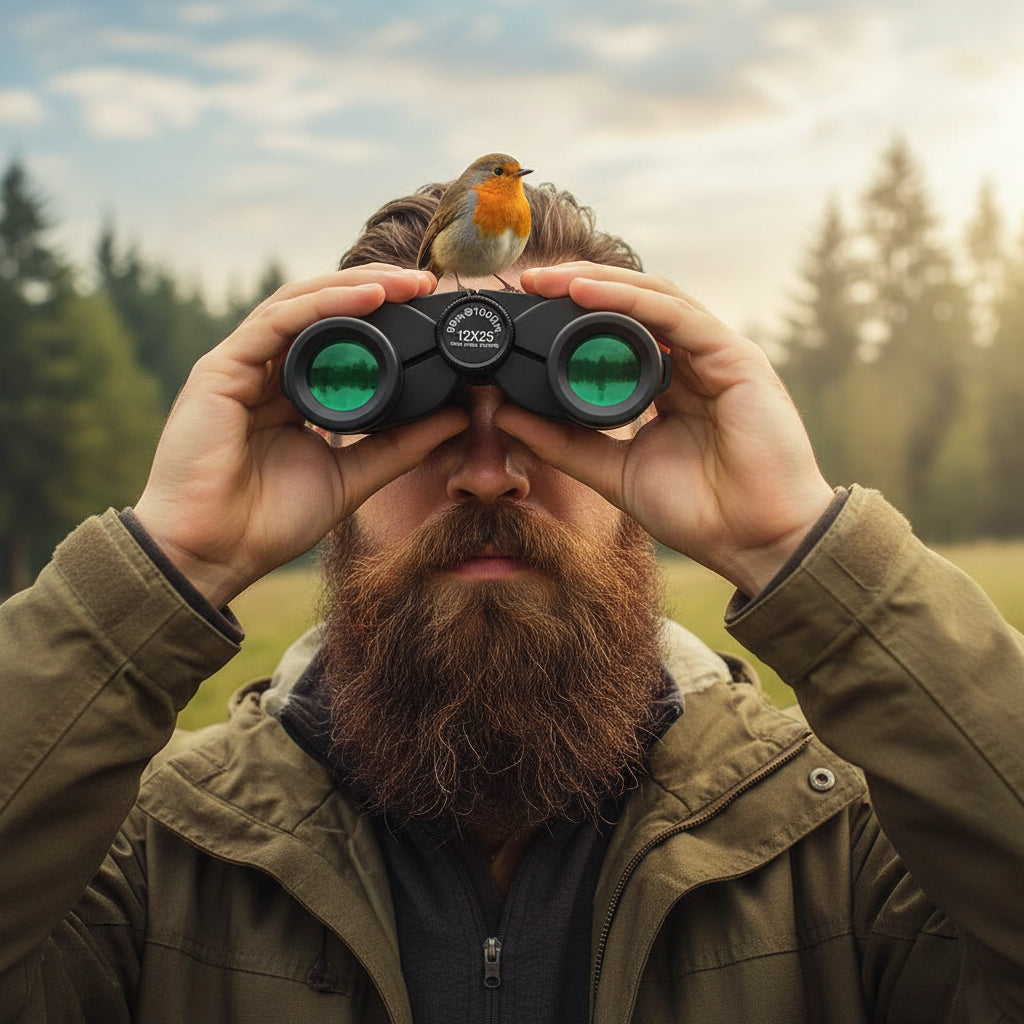 12 X 25 Binoculars for Adults, Compact Professional Binoculars for Bird Watching Hunting Concerts Sports Hiking, Waterproof Lightweight Small Binoculars with Clear Low Light Vision