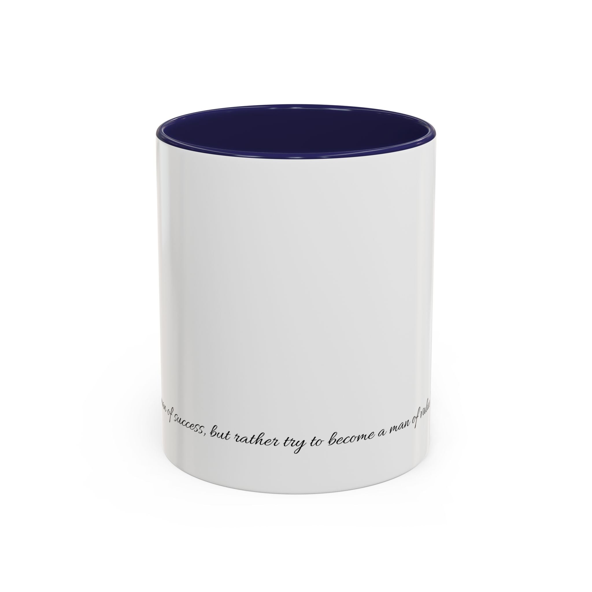 “Man of Value” Multi-Coloured Inspirational Coffee Mug - Motivational Gift, Albert Einstein Quote, Office Decor, Birthday Present, Self-Improvement