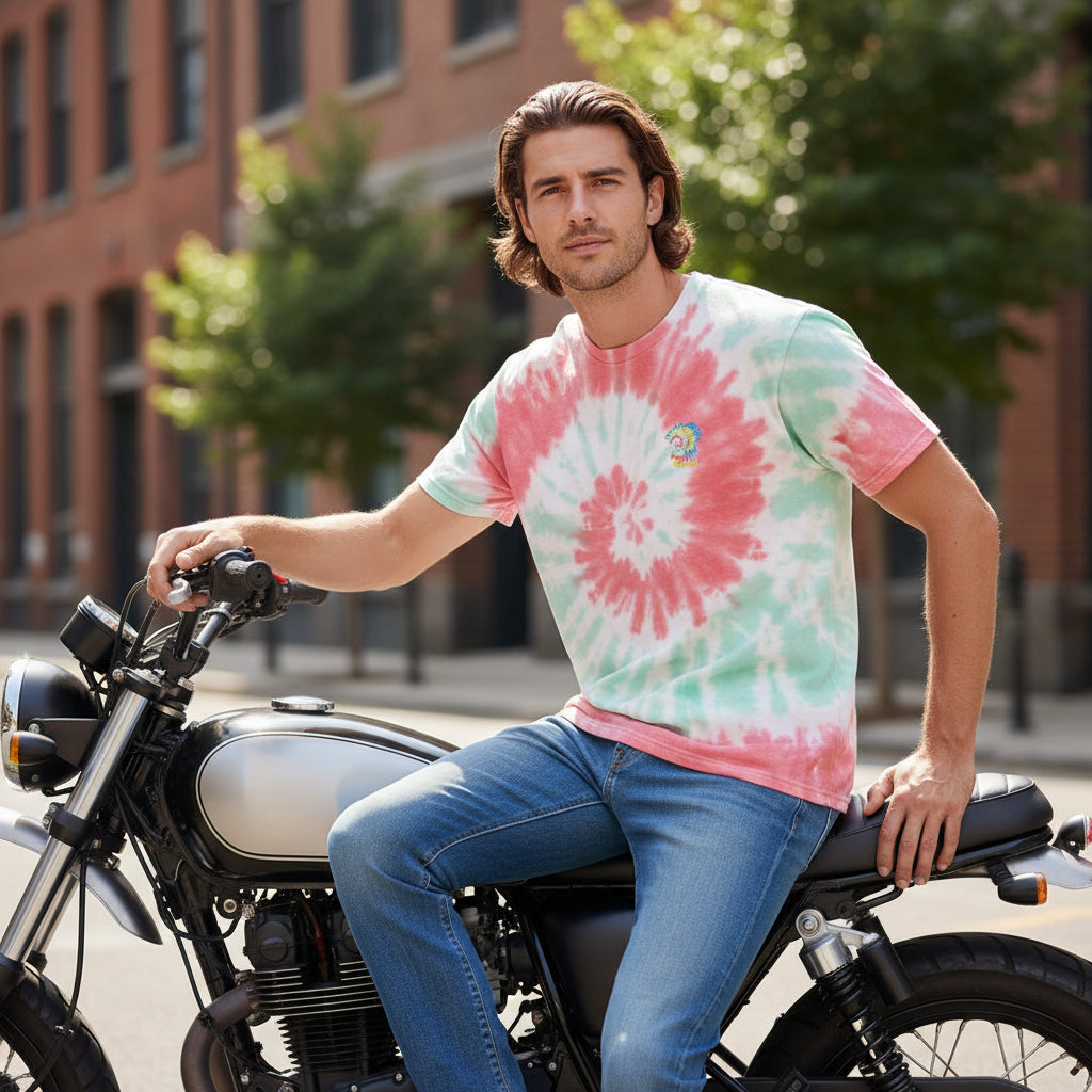 Tropical Dream Unisex Tie-Dye Tee – Vibrant Summer Shirt