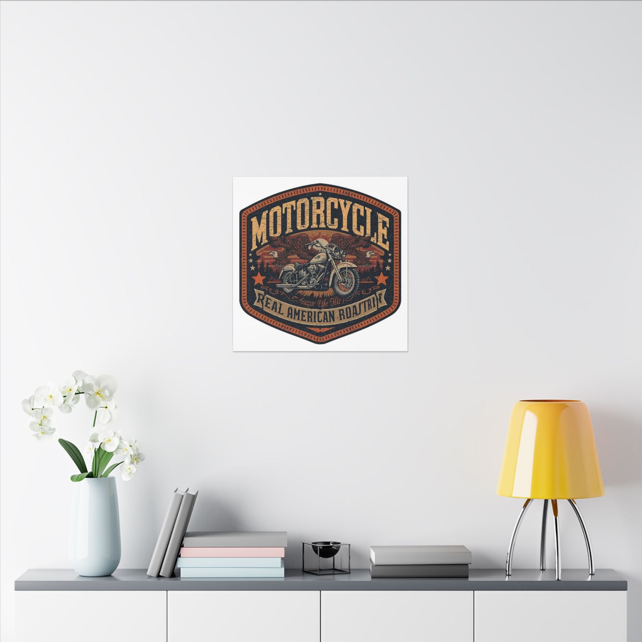 Motorcycle - real American road trip art Canvas