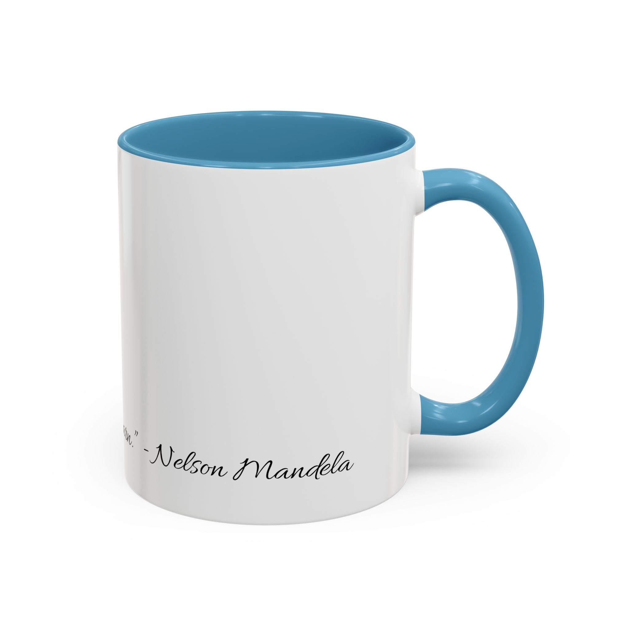 "Never lose” Mandela, Multi-Coloured Inspirational Coffee Mug - Motivational Gift, Office Decor, Birthday Present, Self-Improvement