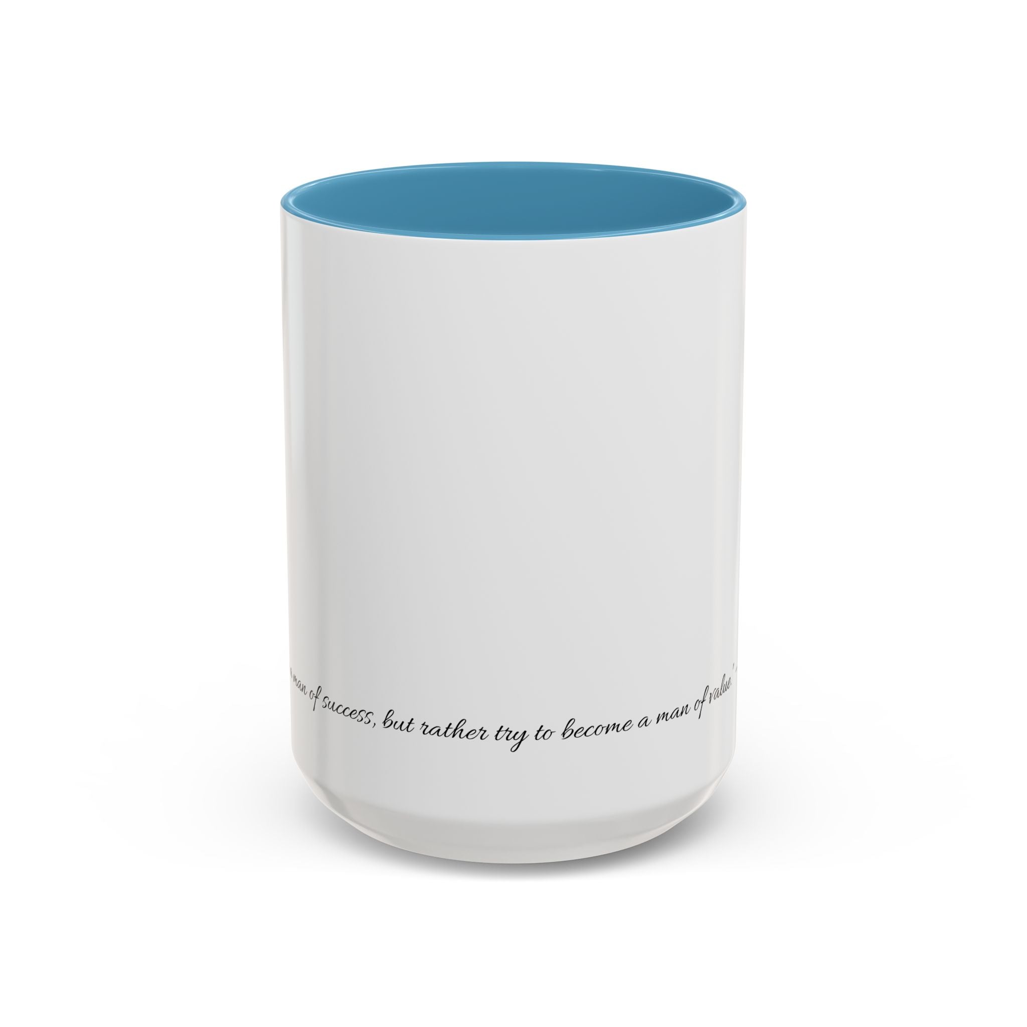 “Man of Value” Multi-Coloured Inspirational Coffee Mug - Motivational Gift, Albert Einstein Quote, Office Decor, Birthday Present, Self-Improvement