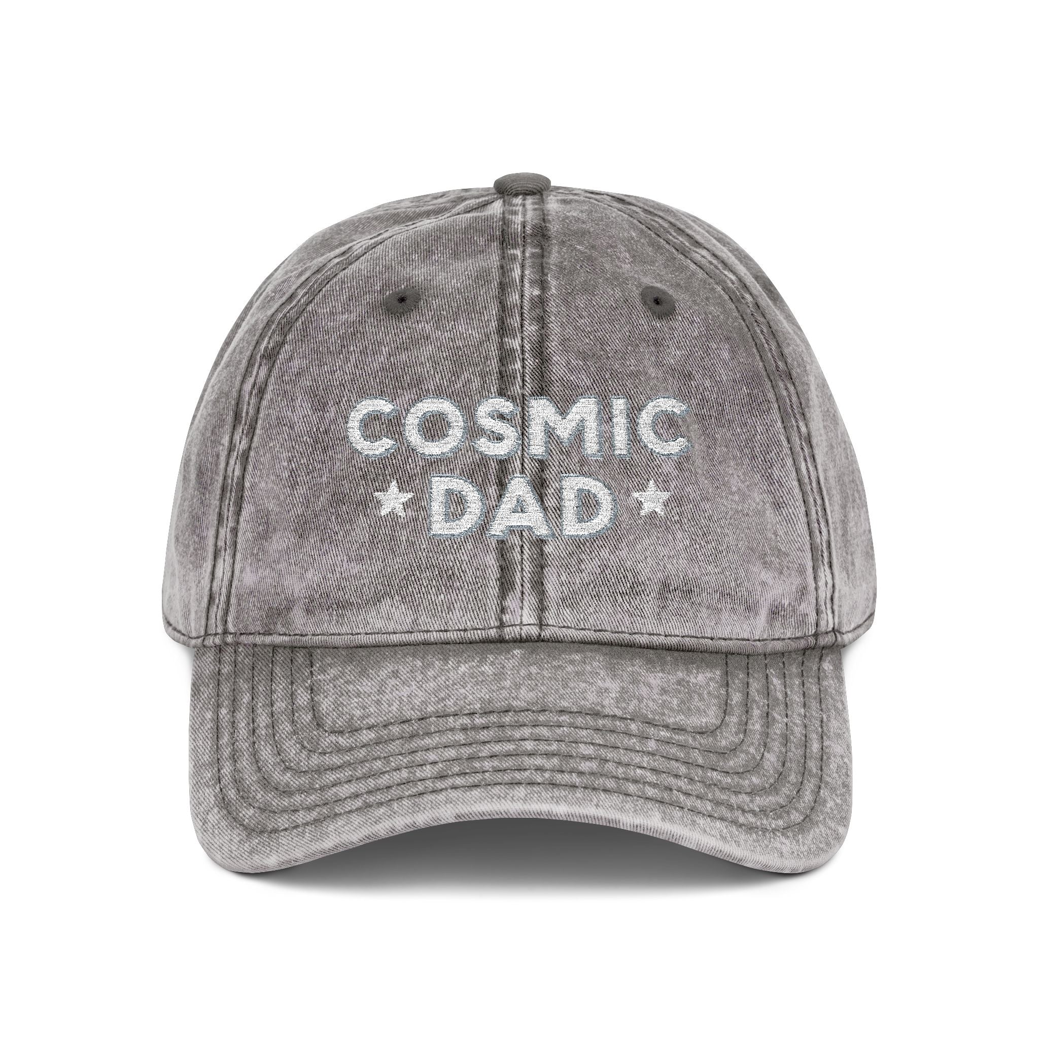 Cosmic Dad Vintage Cap, Embroidered Dad Hat, Stylish Gift for Fathers Day, Casual Dad Accessories, Trendy Red Cap