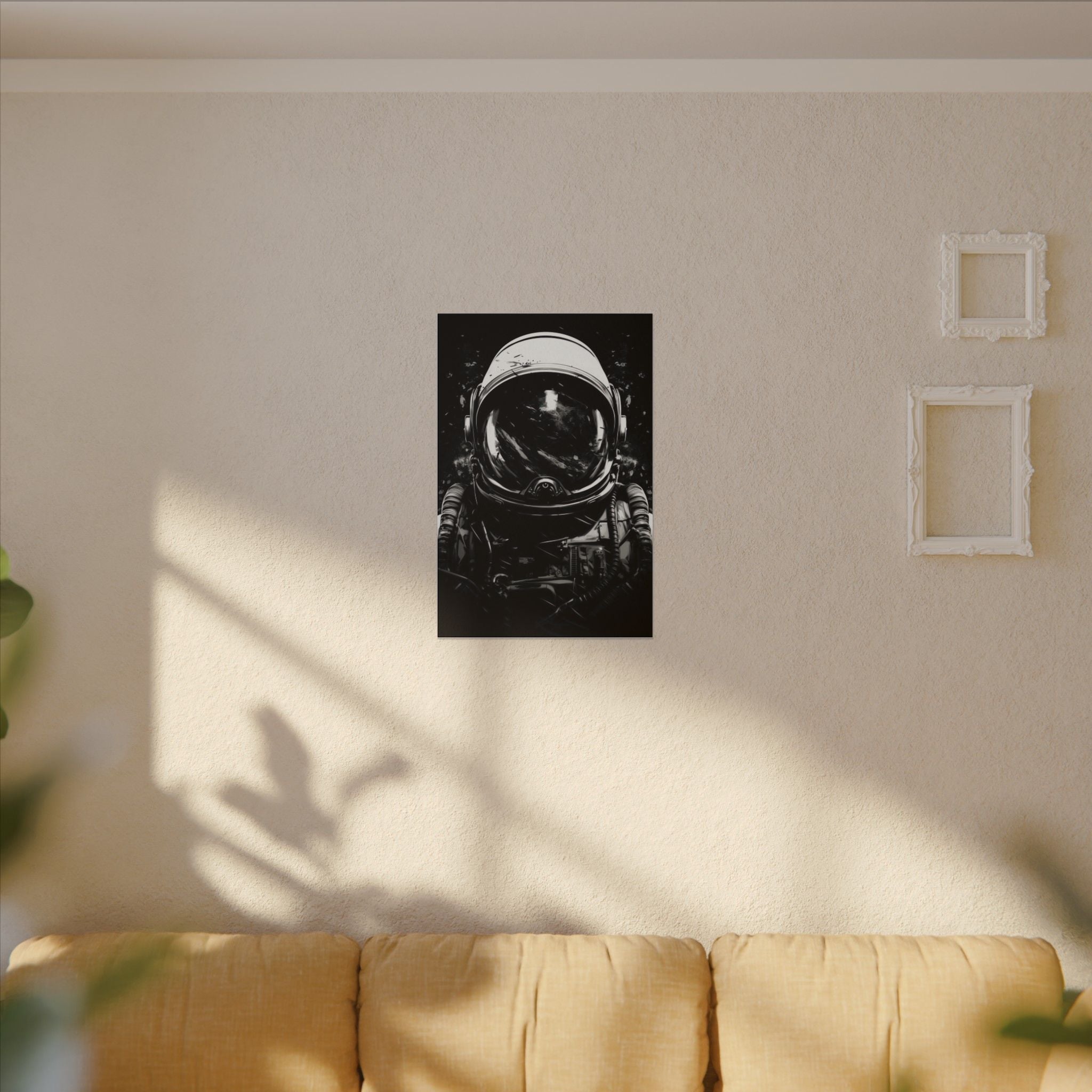 Black & white astronaut art Canvas