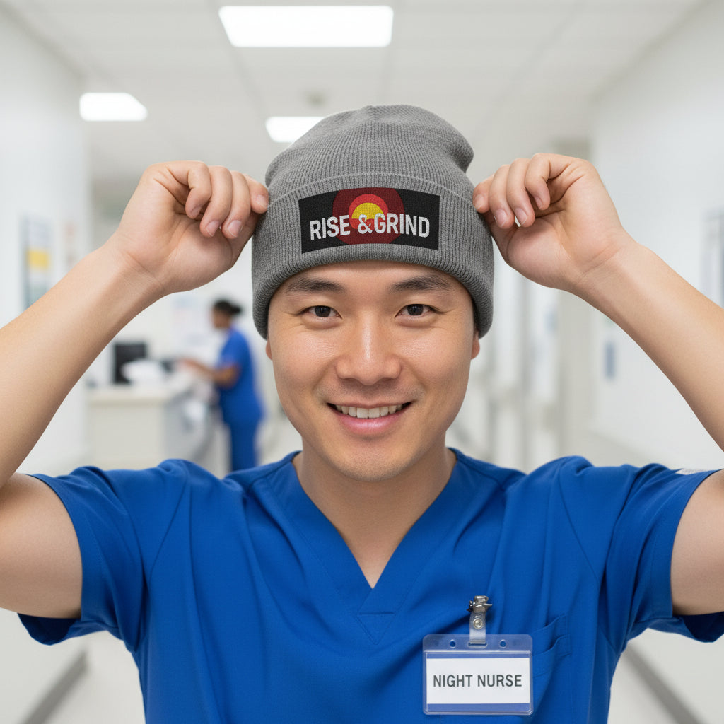 Rise & Grind Beanie – Cozy Winter Hat & Outdoor Gift