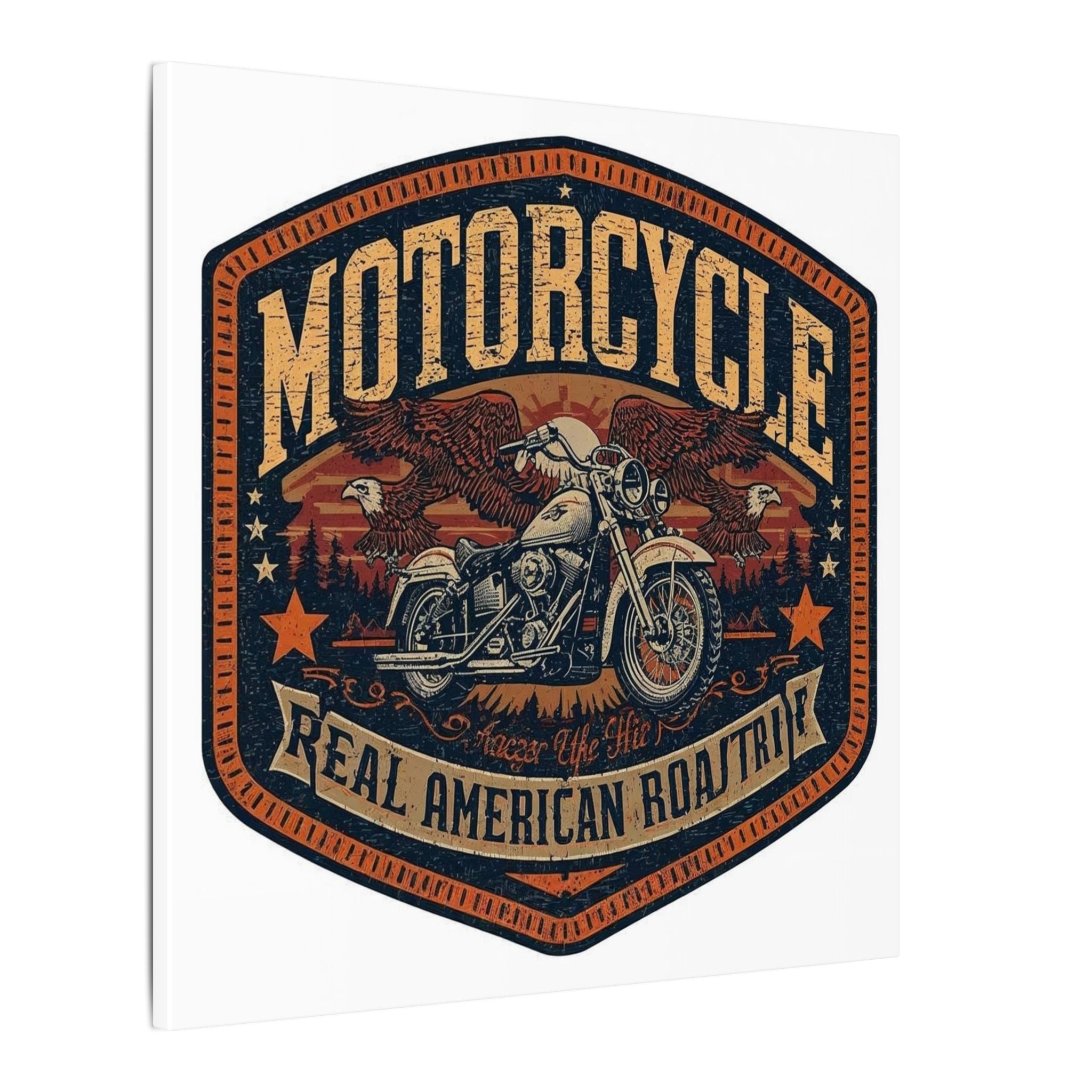 Motorcycle - real American road trip art Canvas