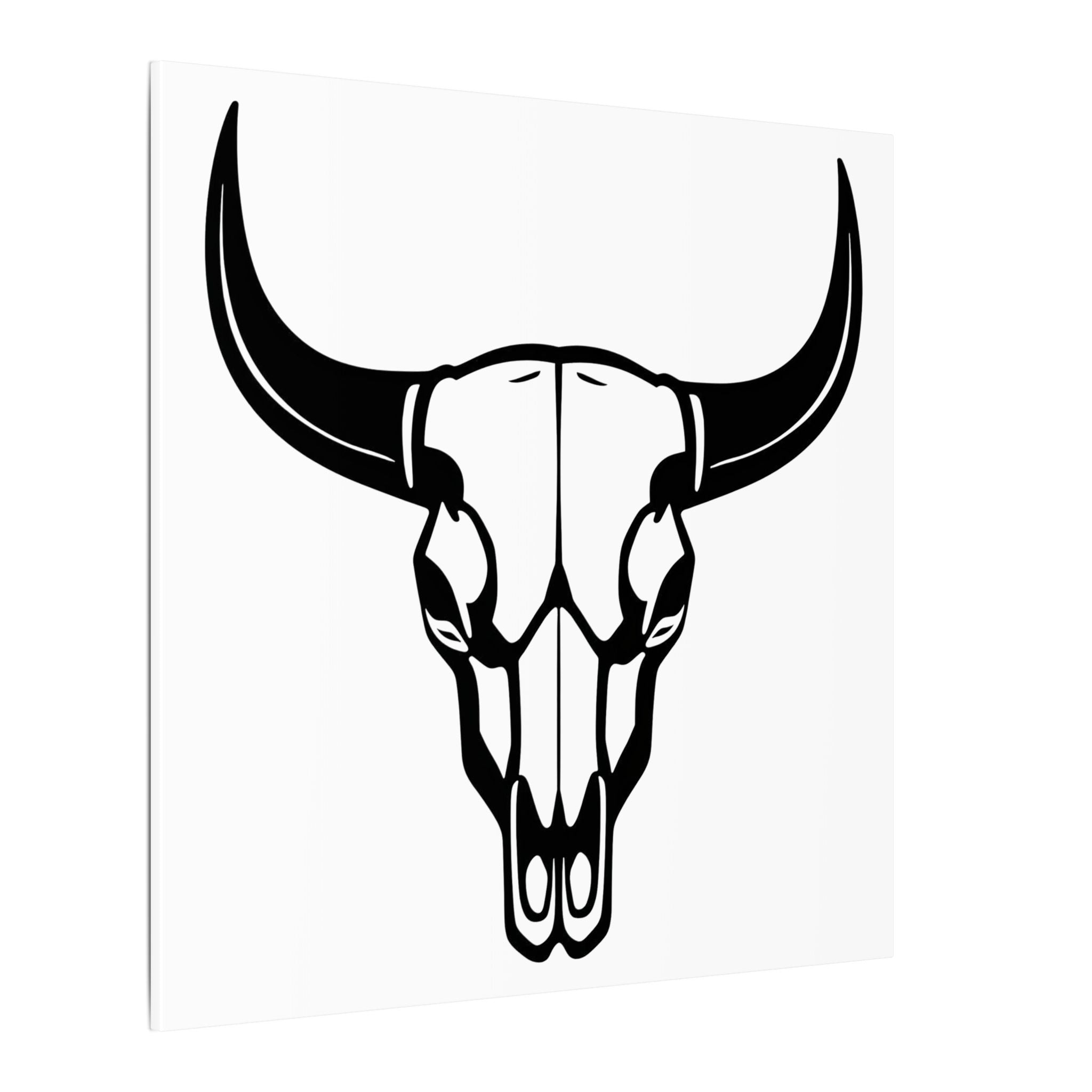 Bull skull with horns art Canvas