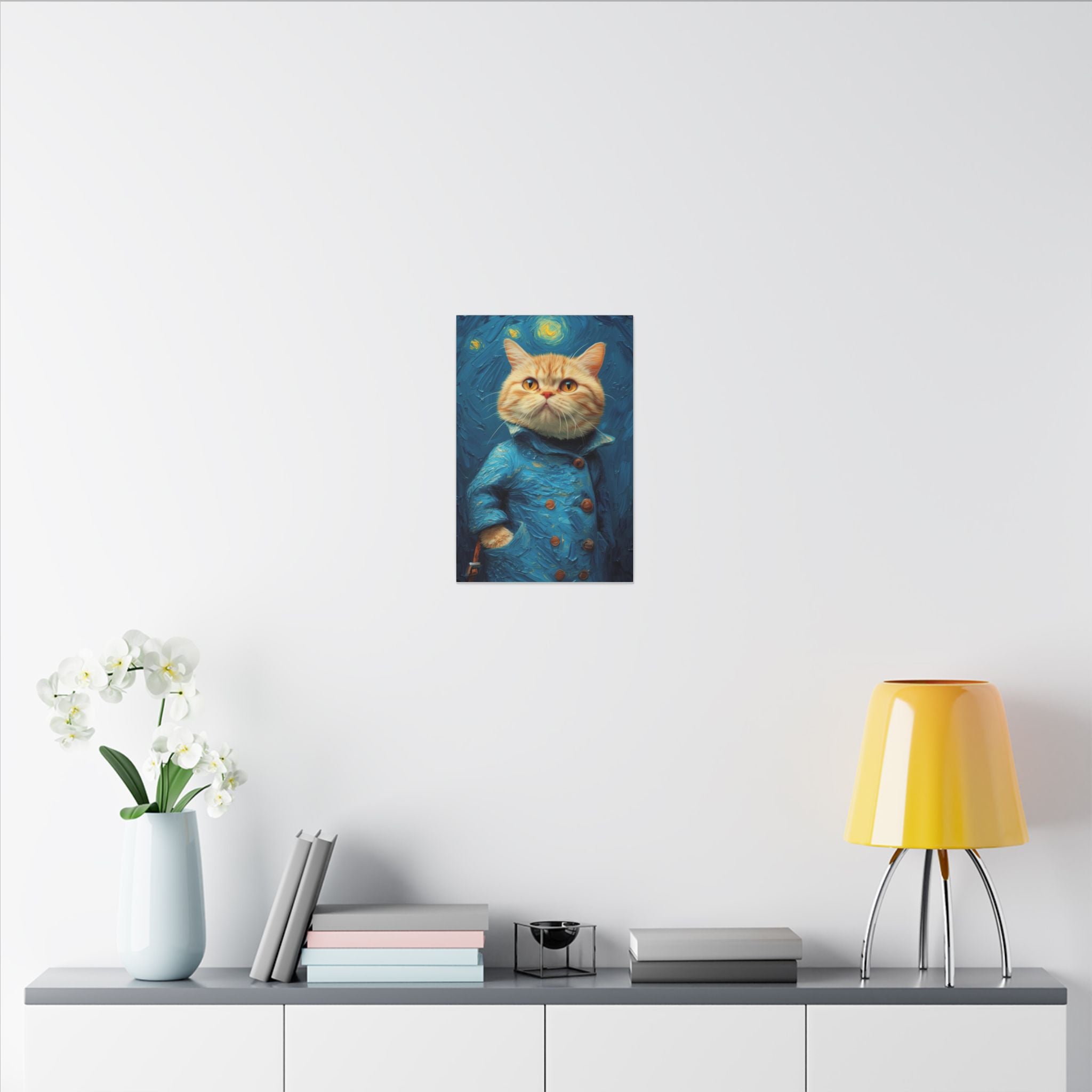 Van Gogh Cat art Canvas