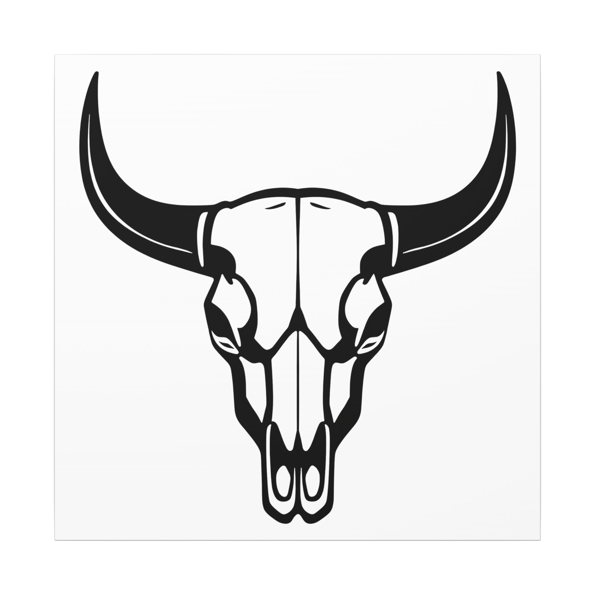 Bull skull with horns art Canvas