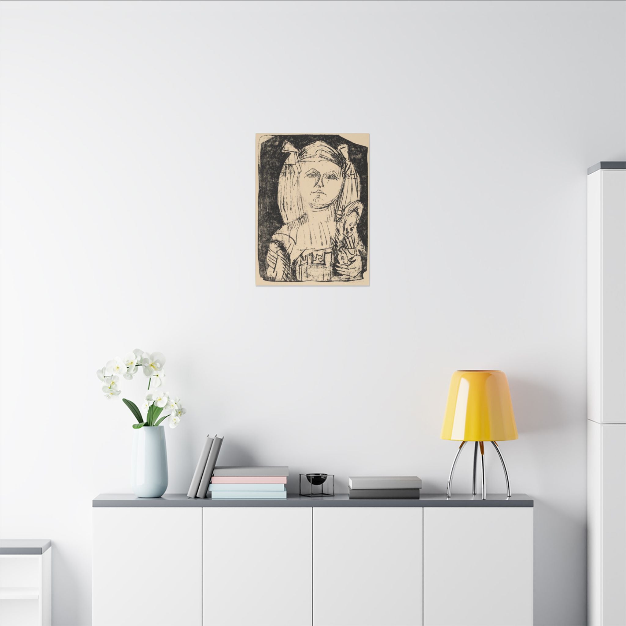 Girl with doll art Canvas