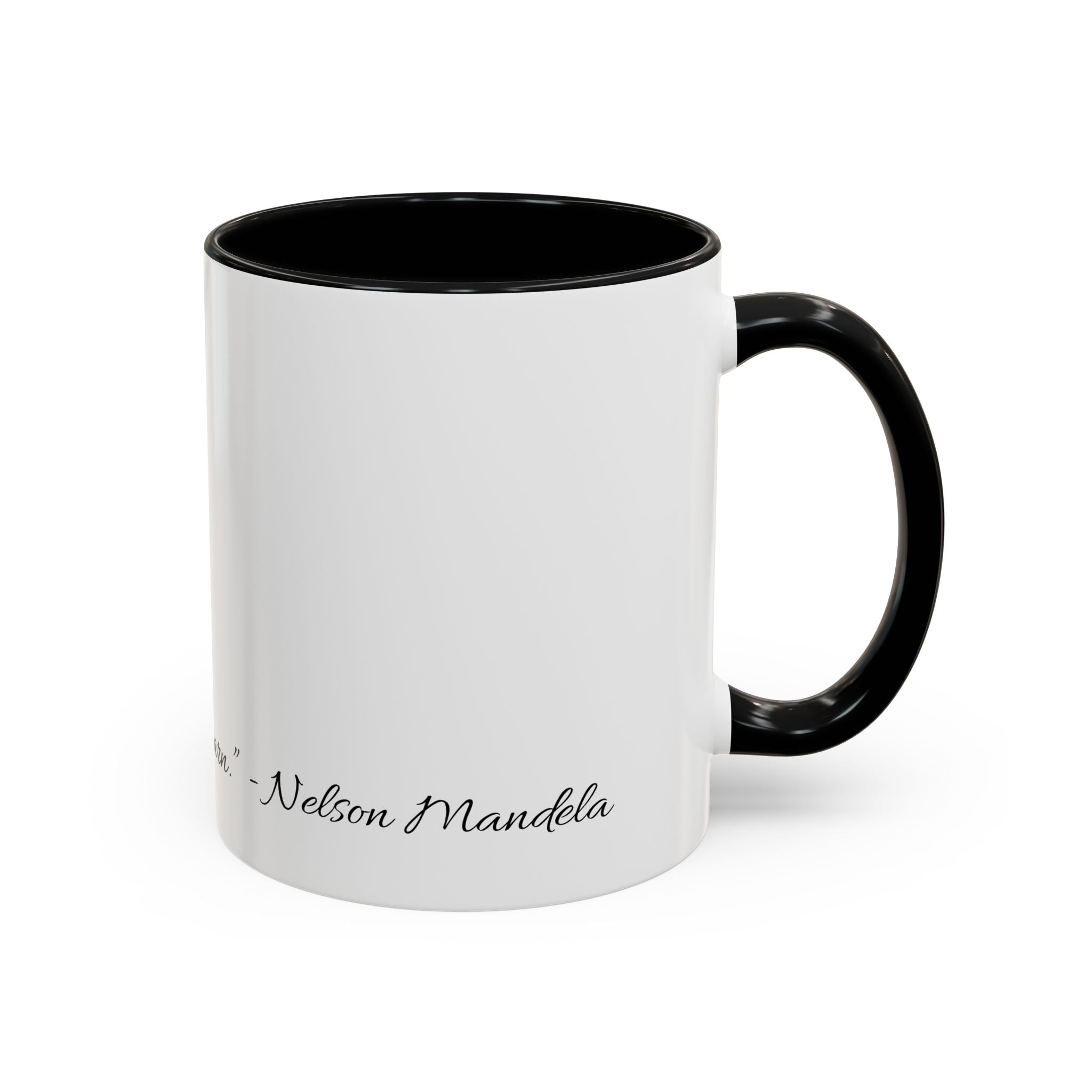 "Never lose” Mandela, Multi-Coloured Inspirational Coffee Mug - Motivational Gift, Office Decor, Birthday Present, Self-Improvement