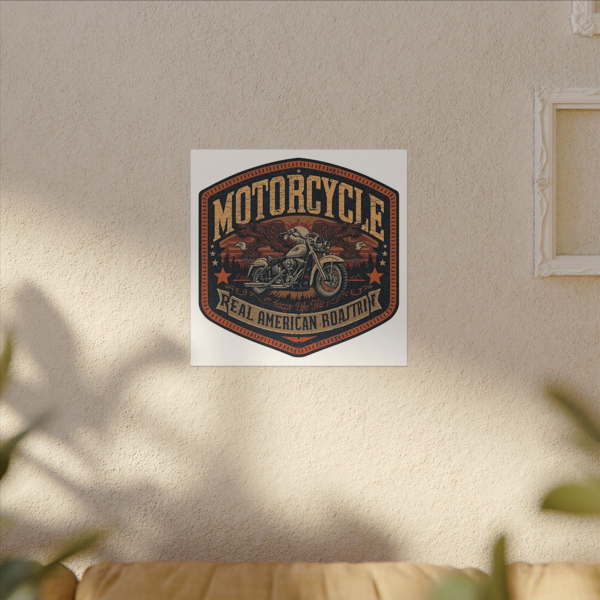 Motorcycle - real American road trip art Canvas