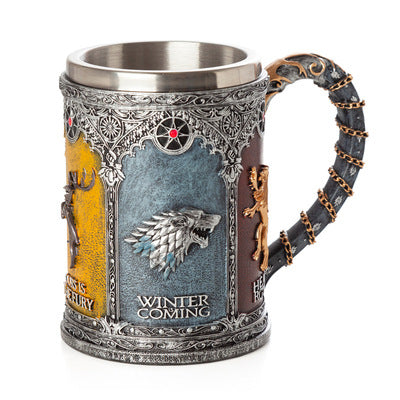 Wine Glasses, A Song of Ice and Fire, Game of Thrones Mugs, Embossed Beer Glasses, Large Capacity Whiskey Cups