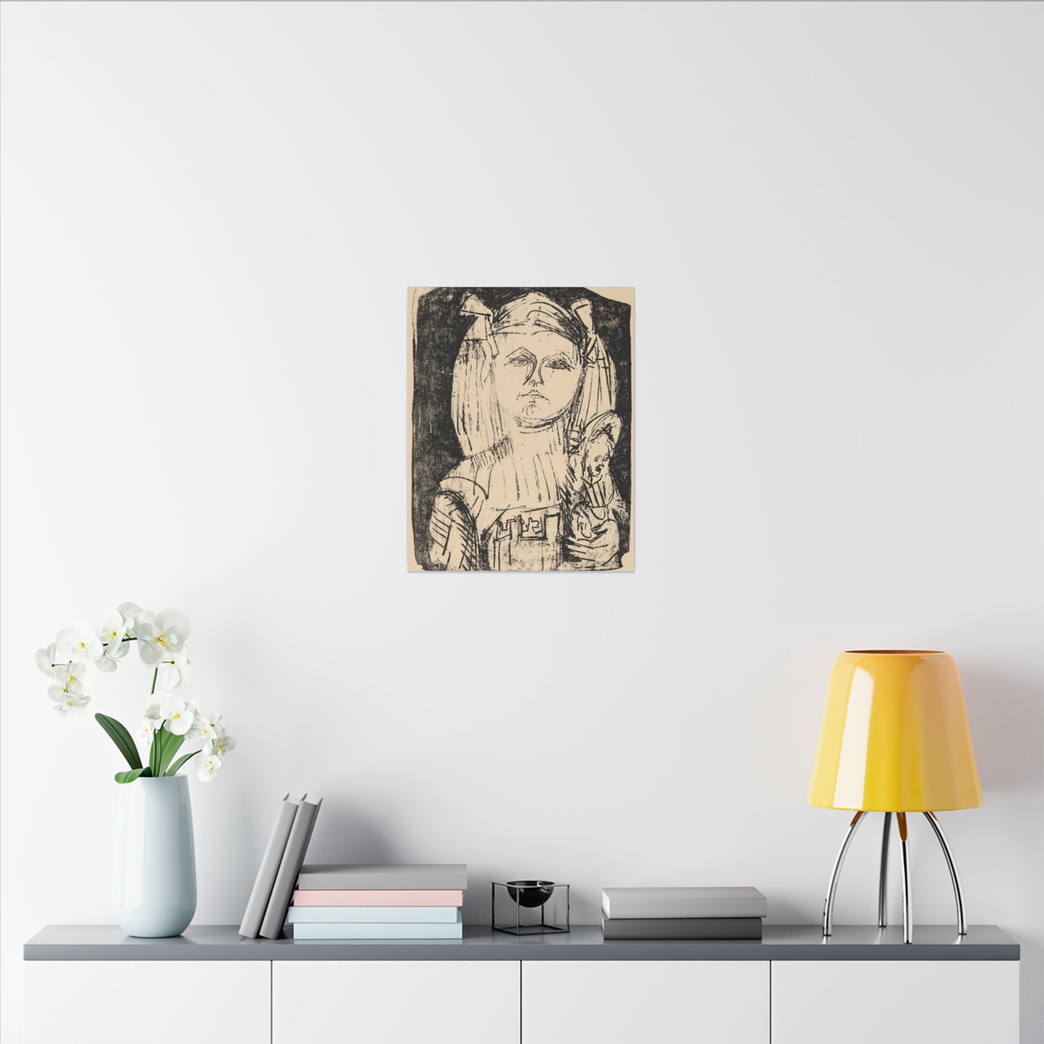 Girl with doll art Canvas
