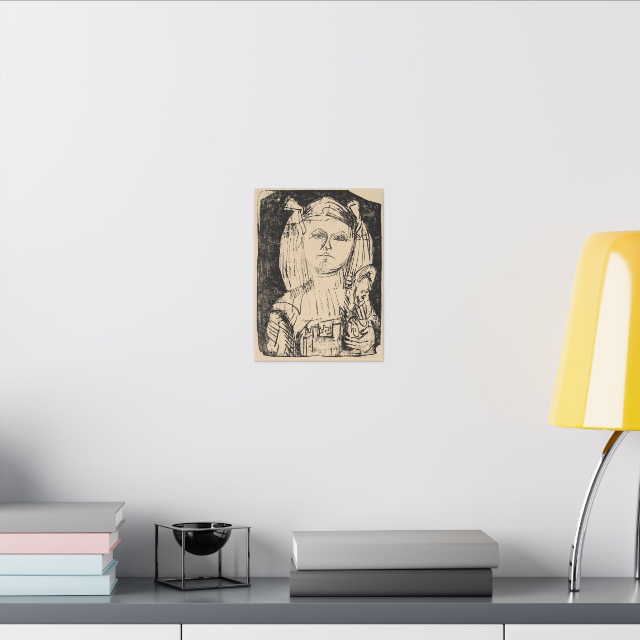 Girl with doll art Canvas