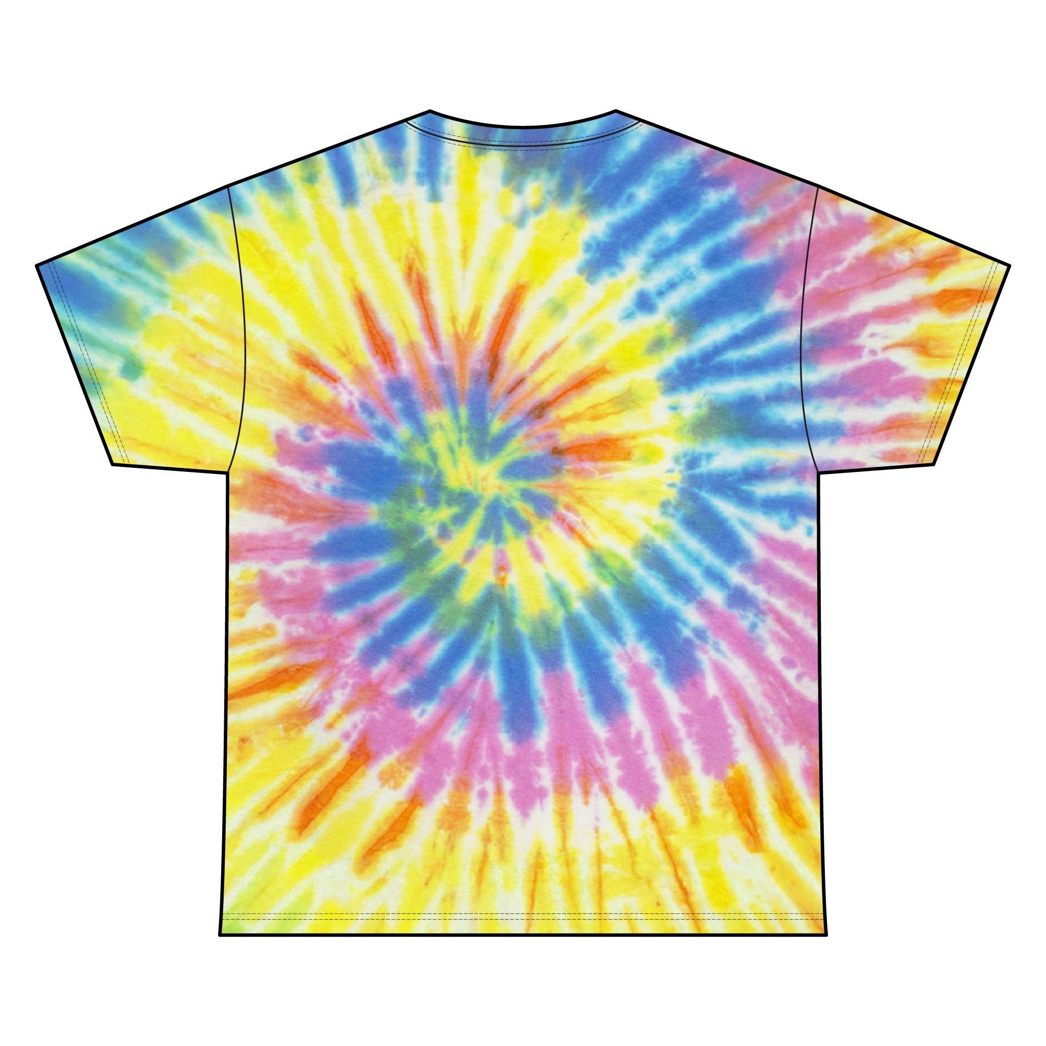 NEON RAINBOW Tie Dye Unisex Tee | Boho Summer Vibe, Festival Shirt, Casual Wear, Gift for Her/Him, Beach Outing, Fun Tee