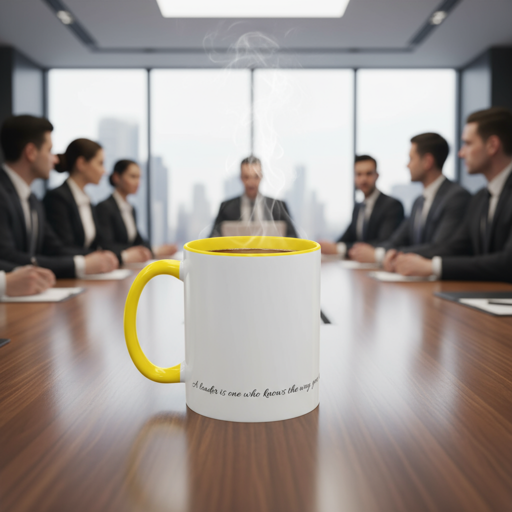 "Show the way", Multi-Coloured leadership Coffee Mug - Motivational Gift, Office Decor, Birthday Present, Self-Improvement