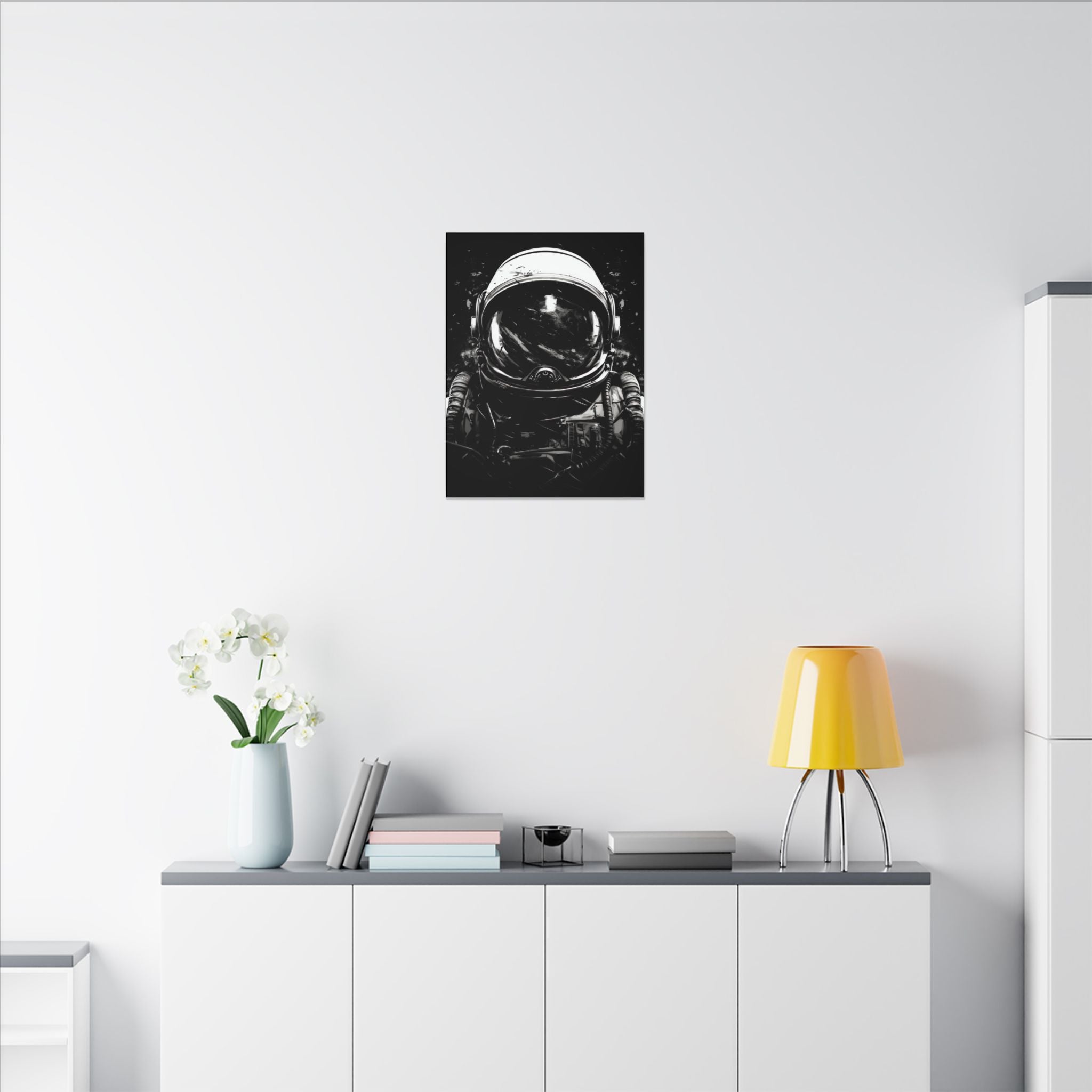 Black & white astronaut art Canvas