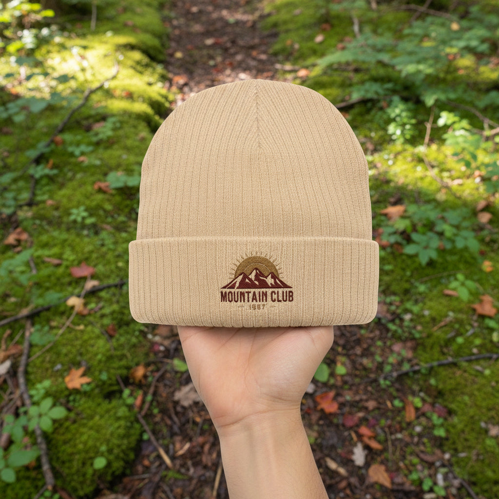 Summit Retro™ Mountain Club Beanie – Cozy Winter Hat & Outdoor Gift