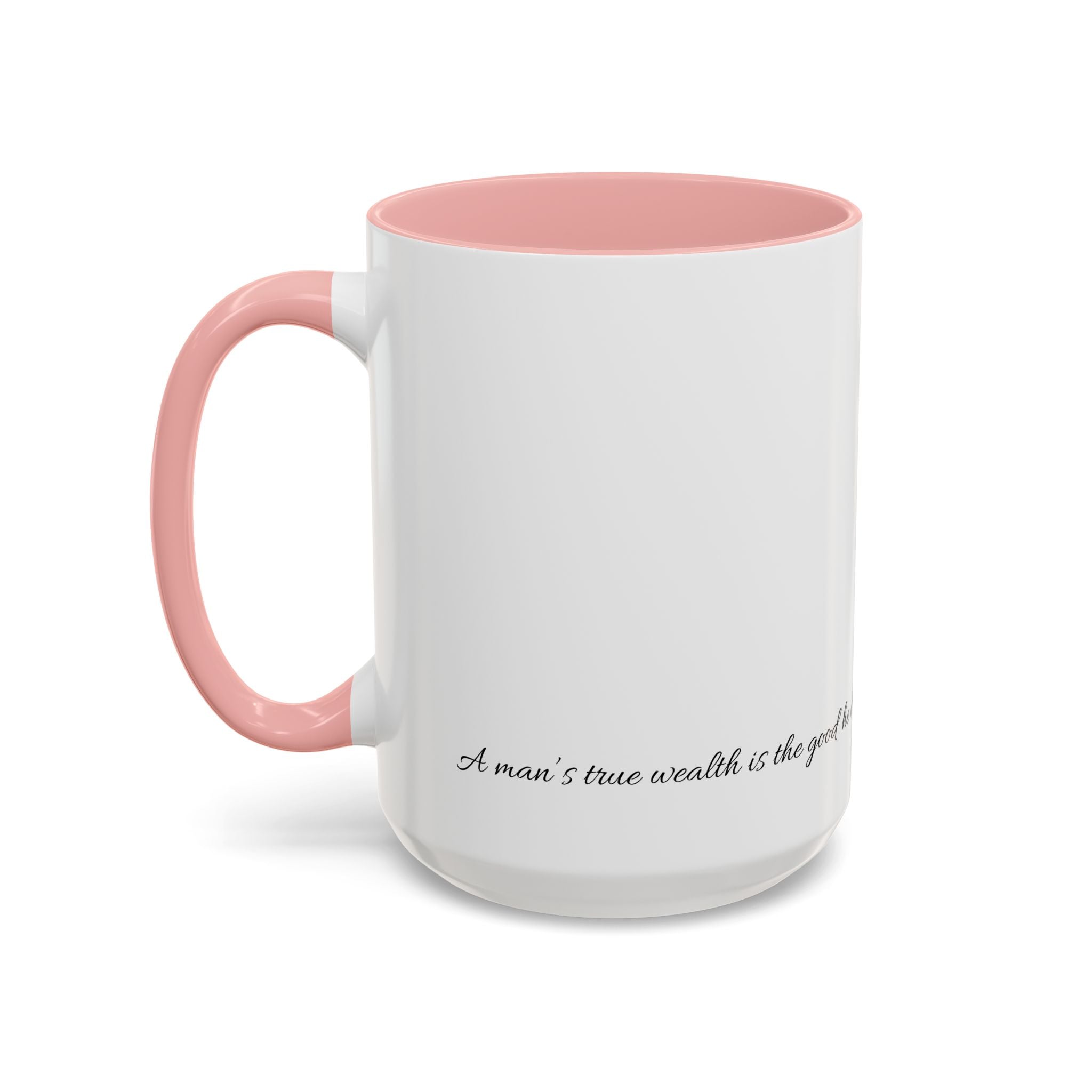 “True Wealth” Multi-Coloured Inspirational Coffee Mug - Motivational Gift, Office Decor, Birthday Present, Self-Improvement