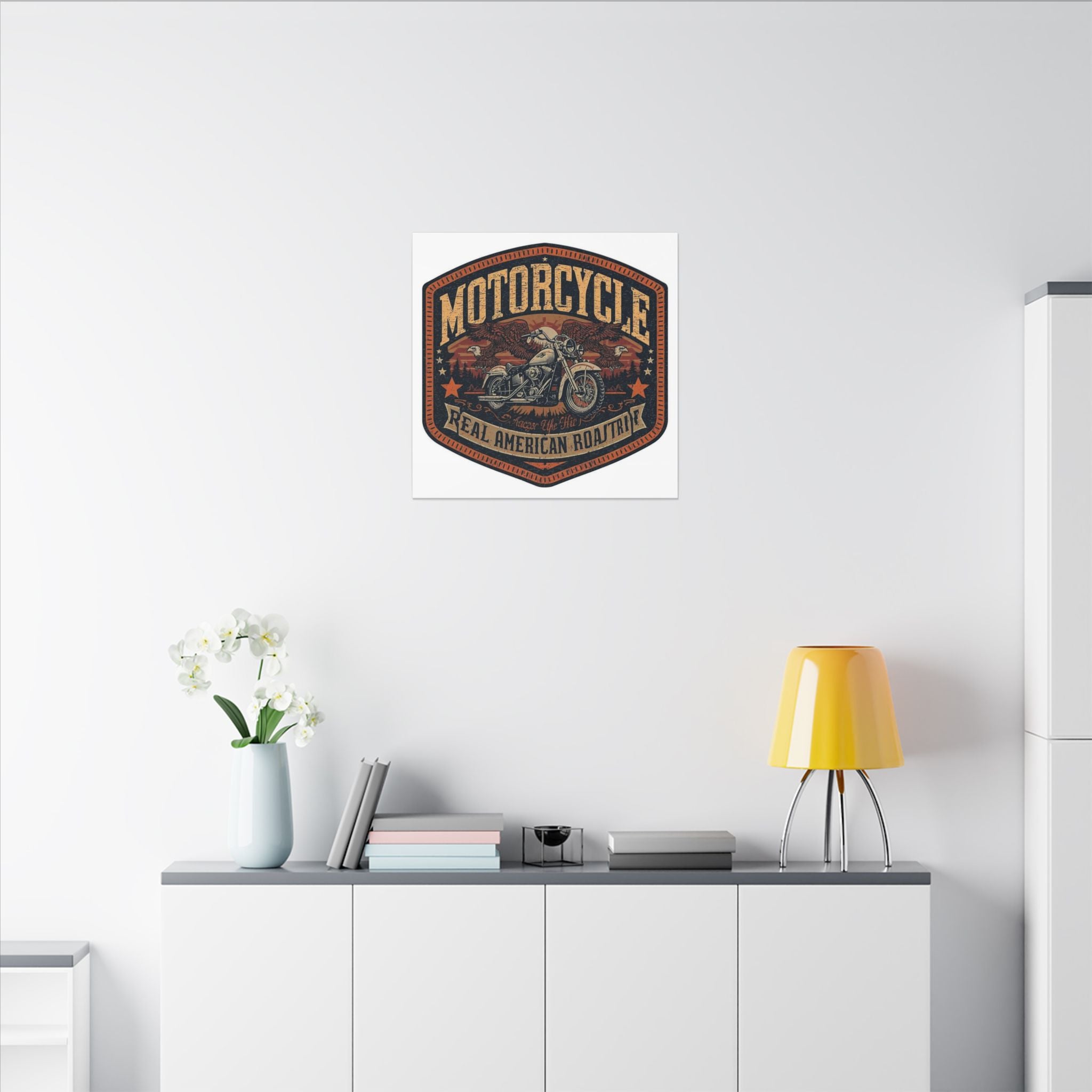 Motorcycle - real American road trip art Canvas
