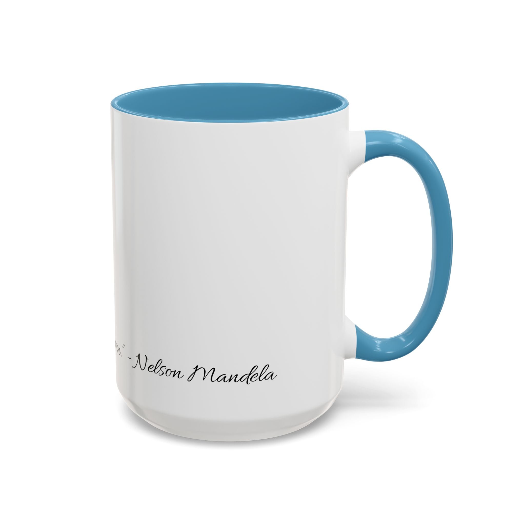 "Never lose” Mandela, Multi-Coloured Inspirational Coffee Mug - Motivational Gift, Office Decor, Birthday Present, Self-Improvement