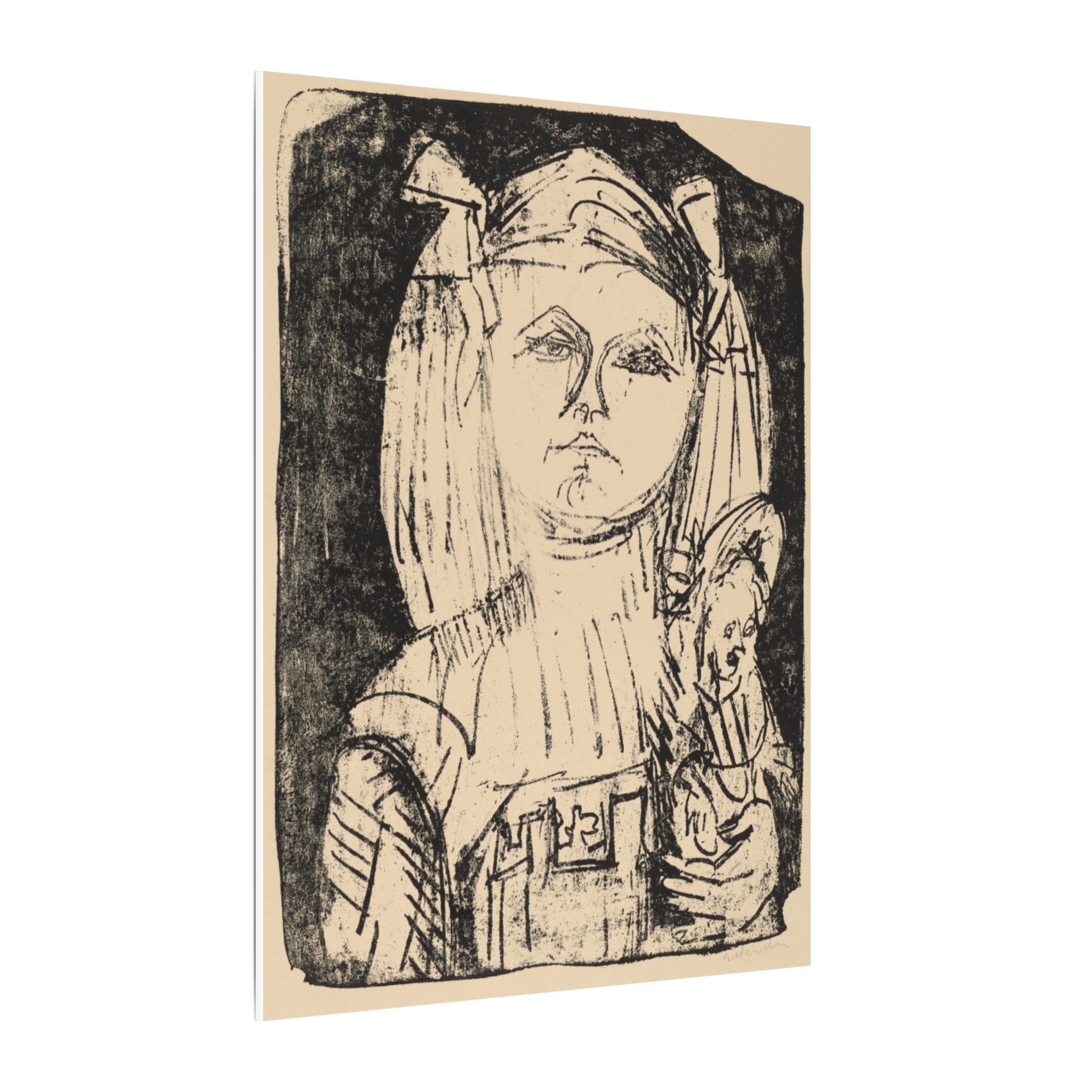 Girl with doll art Canvas