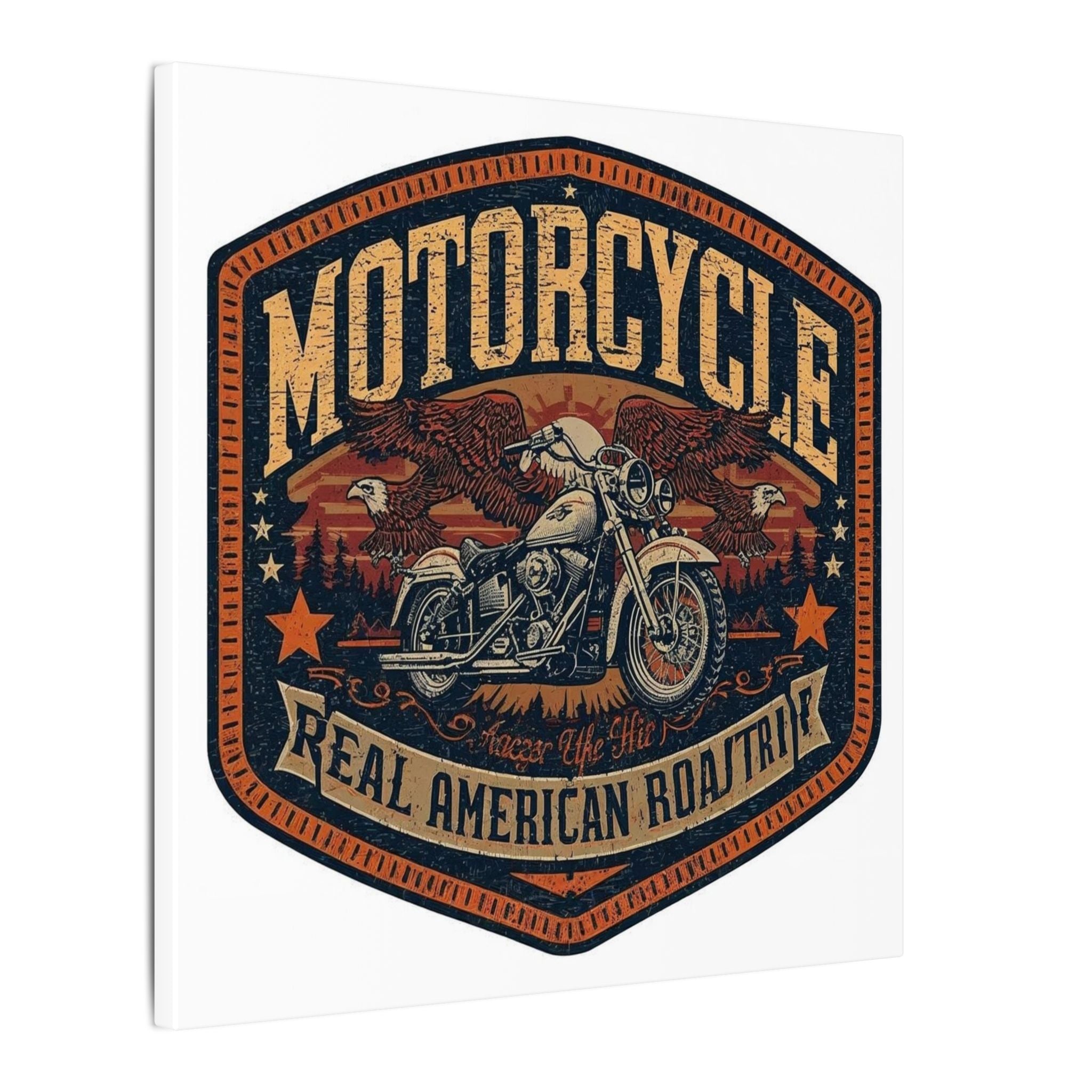 Motorcycle - real American road trip art Canvas