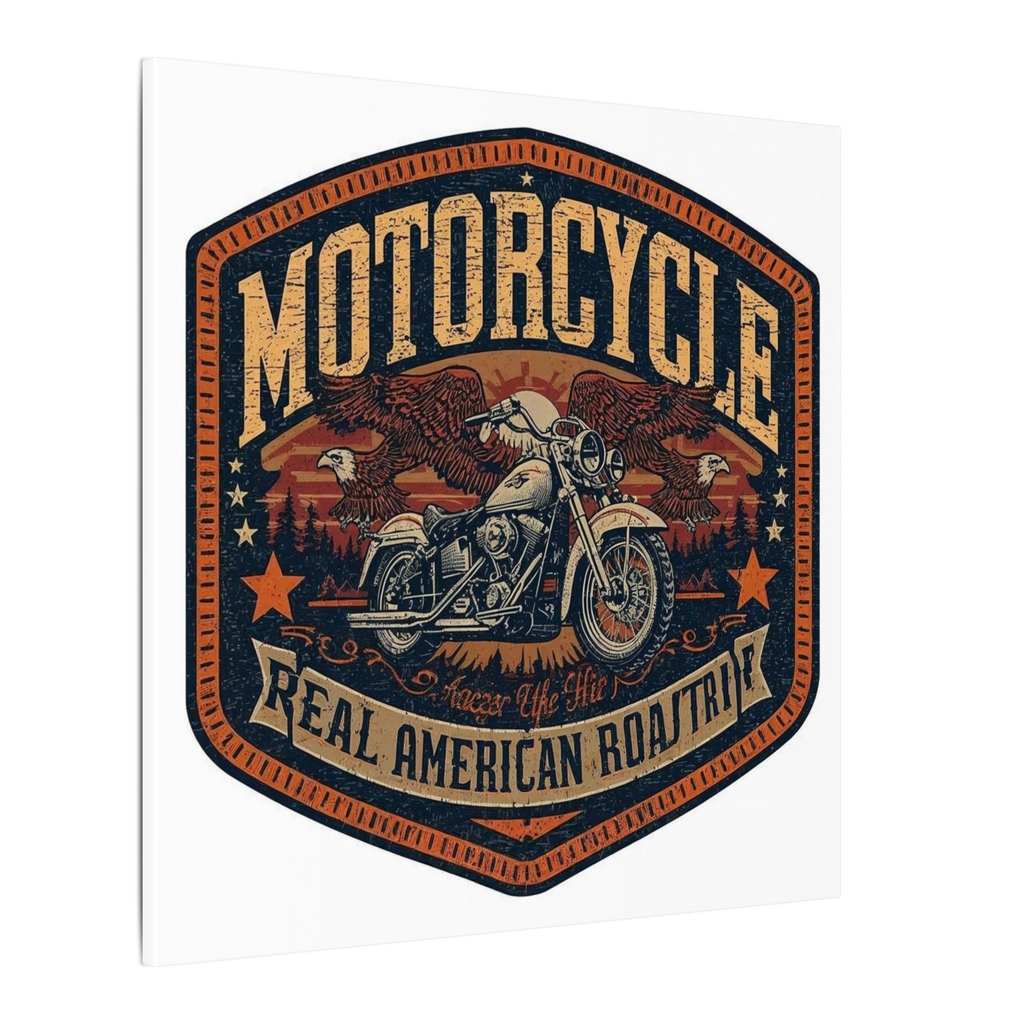 Motorcycle - real American road trip art Canvas