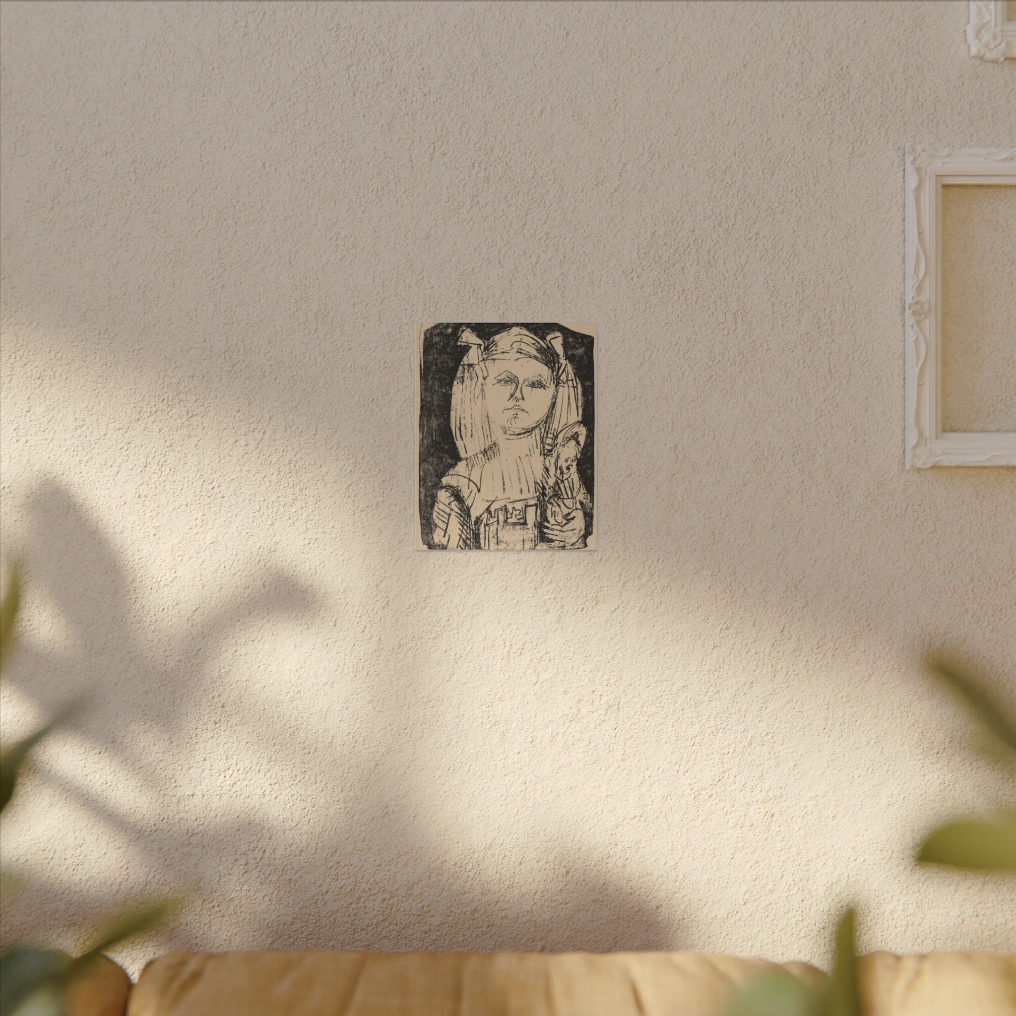 Girl with doll art Canvas