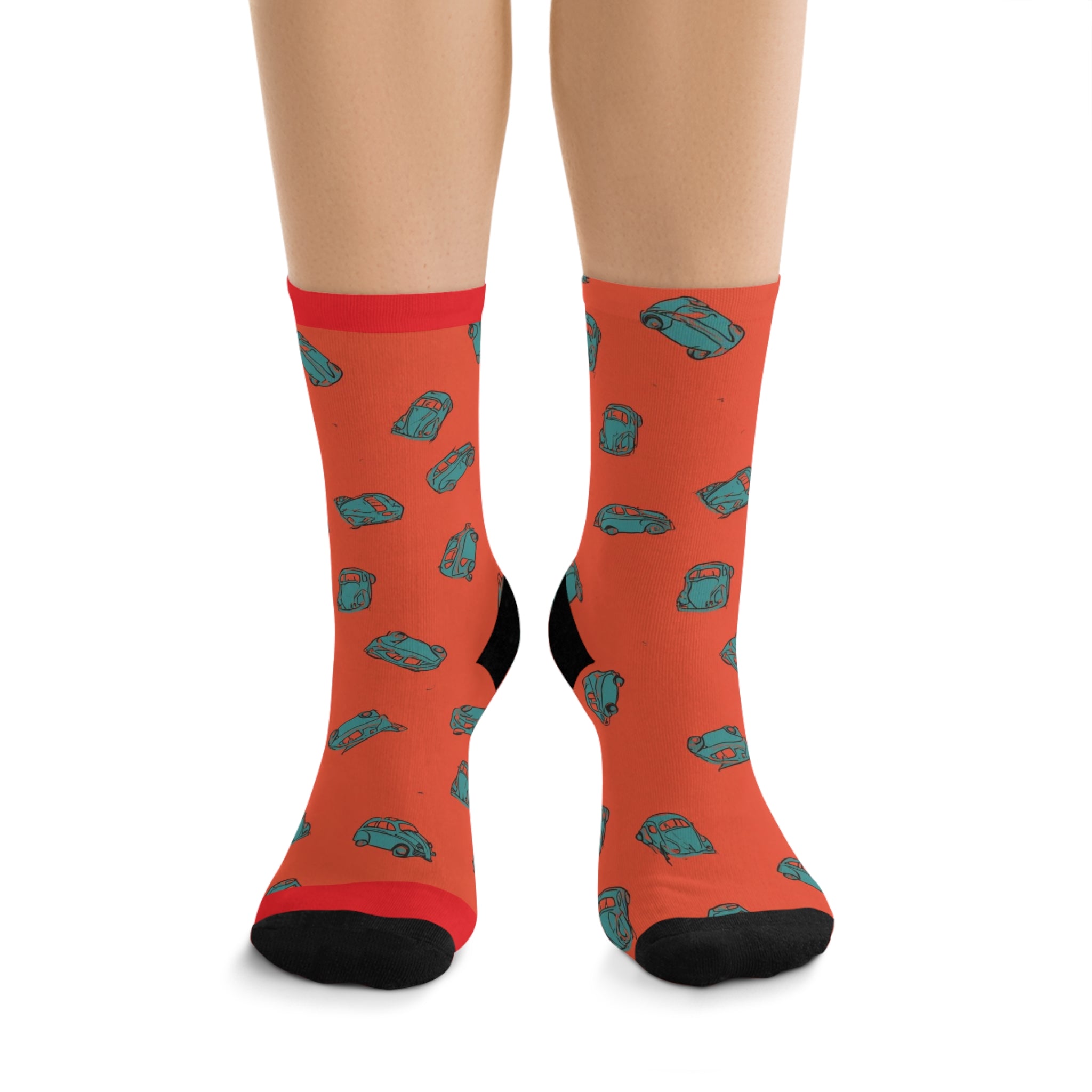 Eco-Friendly Car Pattern Socks, Sustainable Gift for Car Lovers, Unique Fashion Accessories, Fun Everyday Wear, Earth Day Gifts