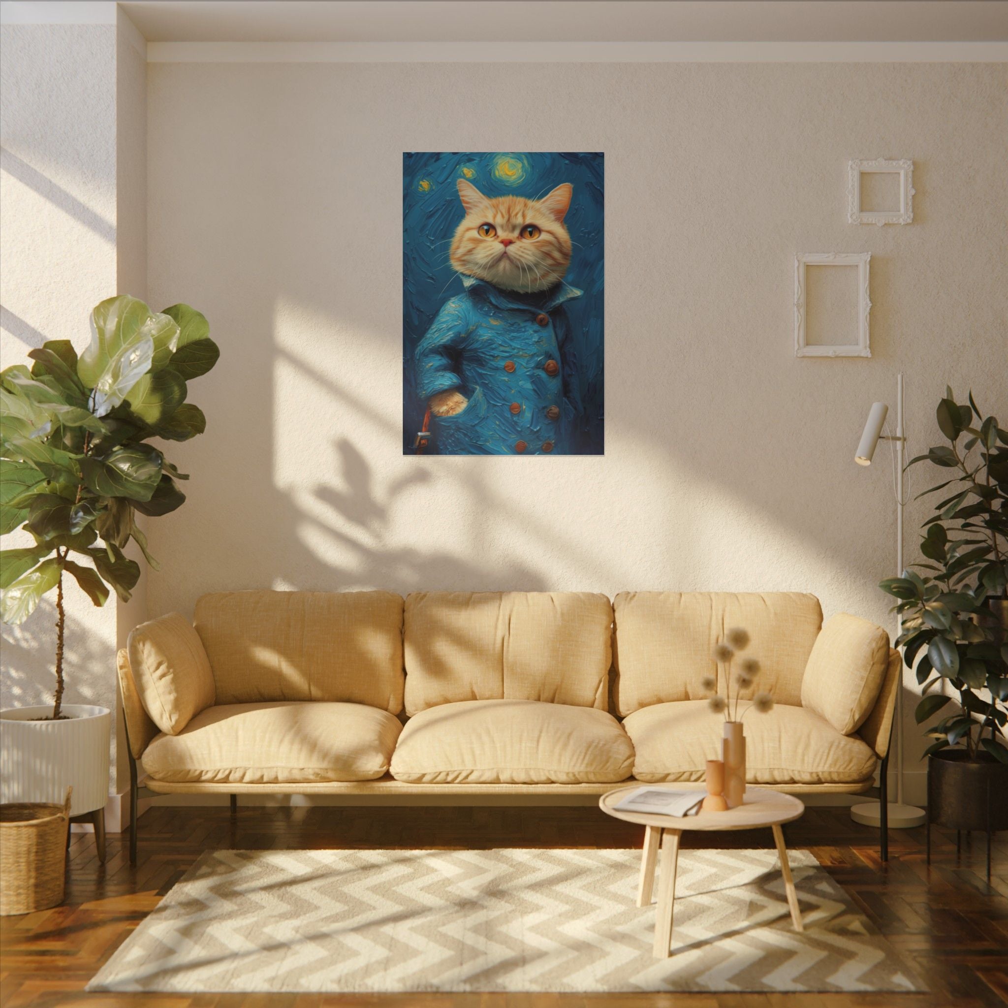 Van Gogh Cat art Canvas