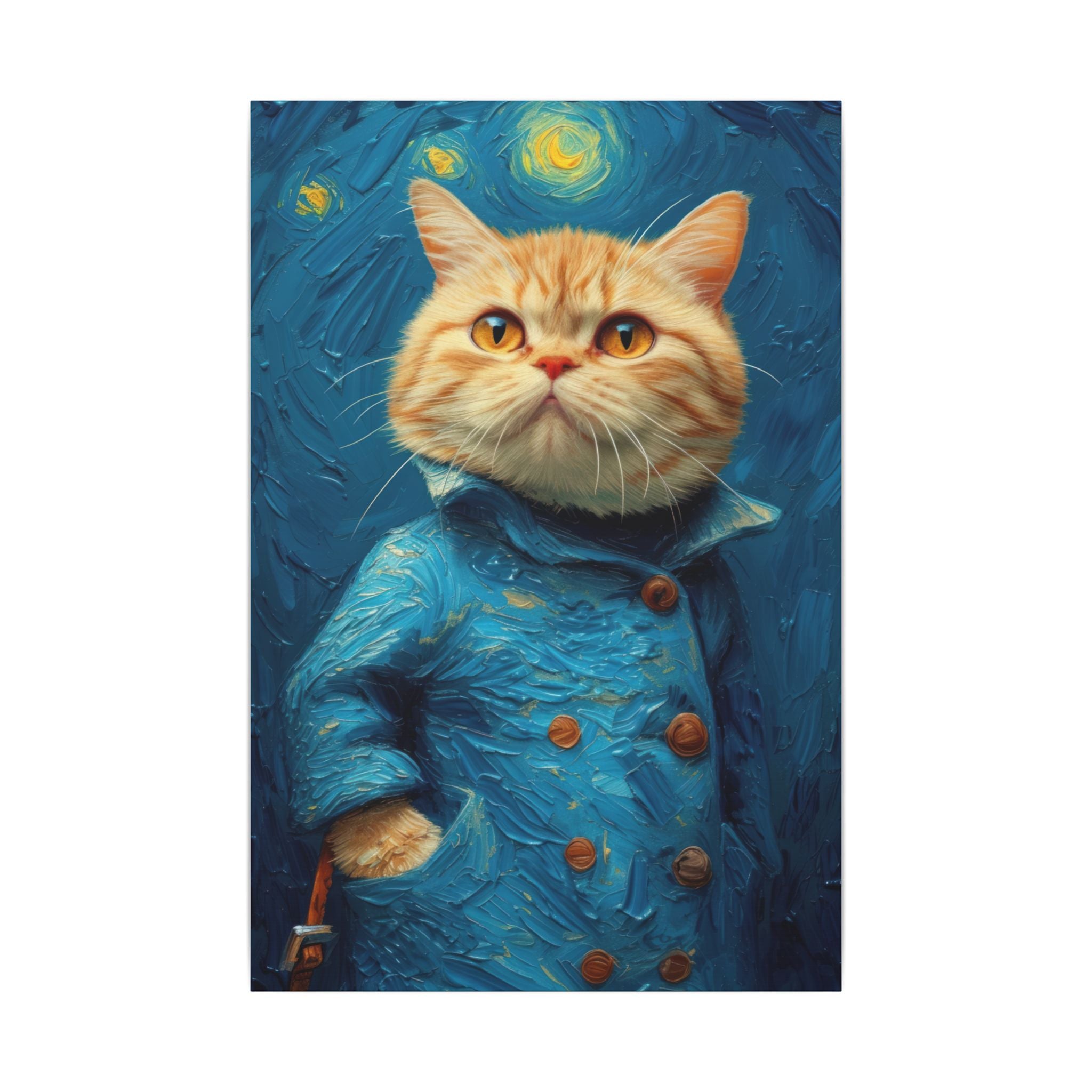 Van Gogh Cat art Canvas