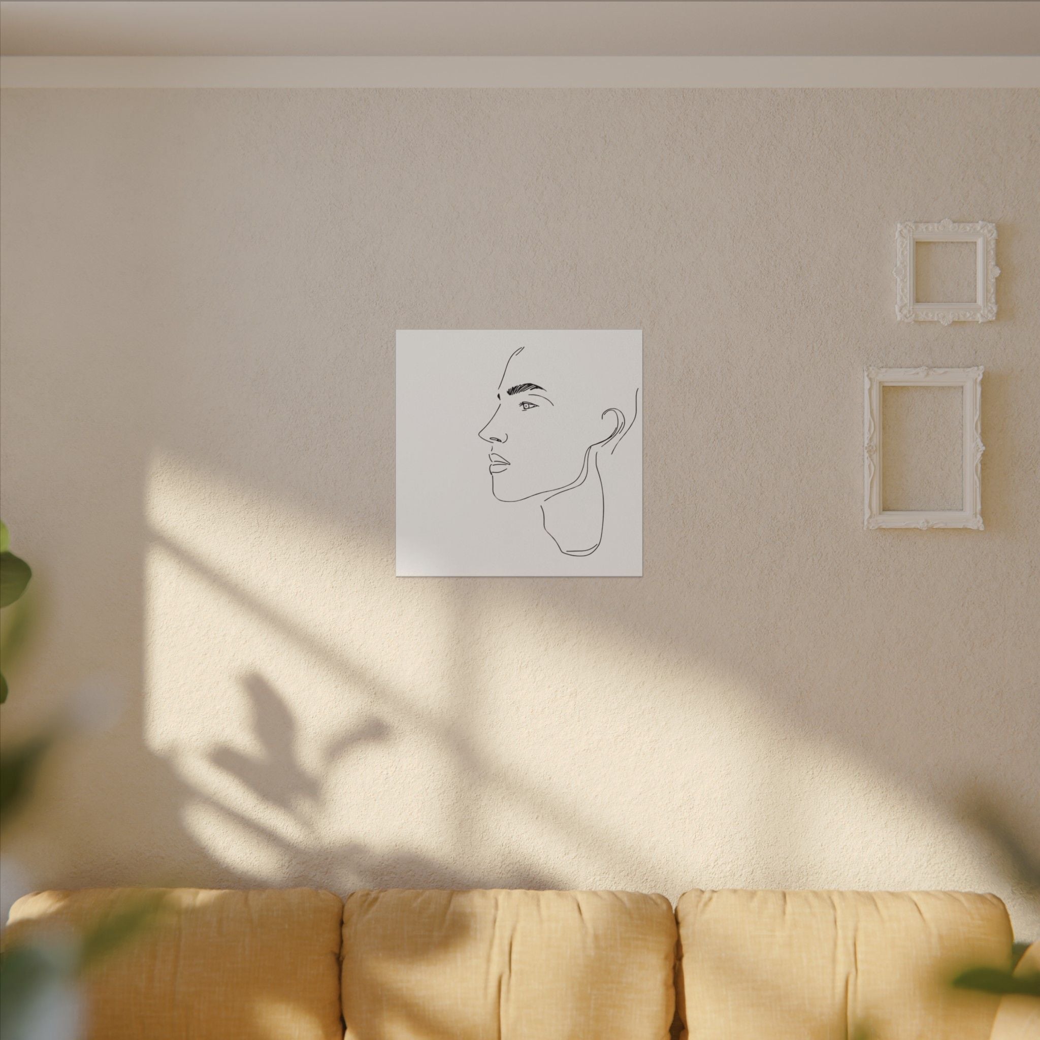 line drawing Male face Illustration Canvas