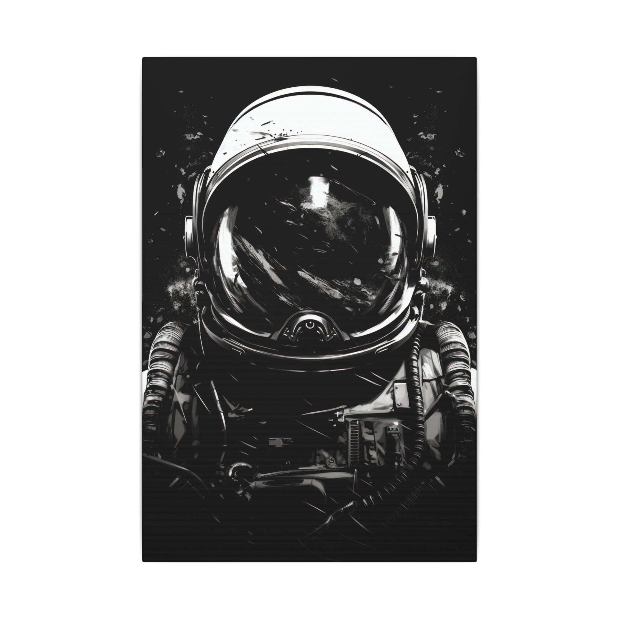 Black & white astronaut art Canvas