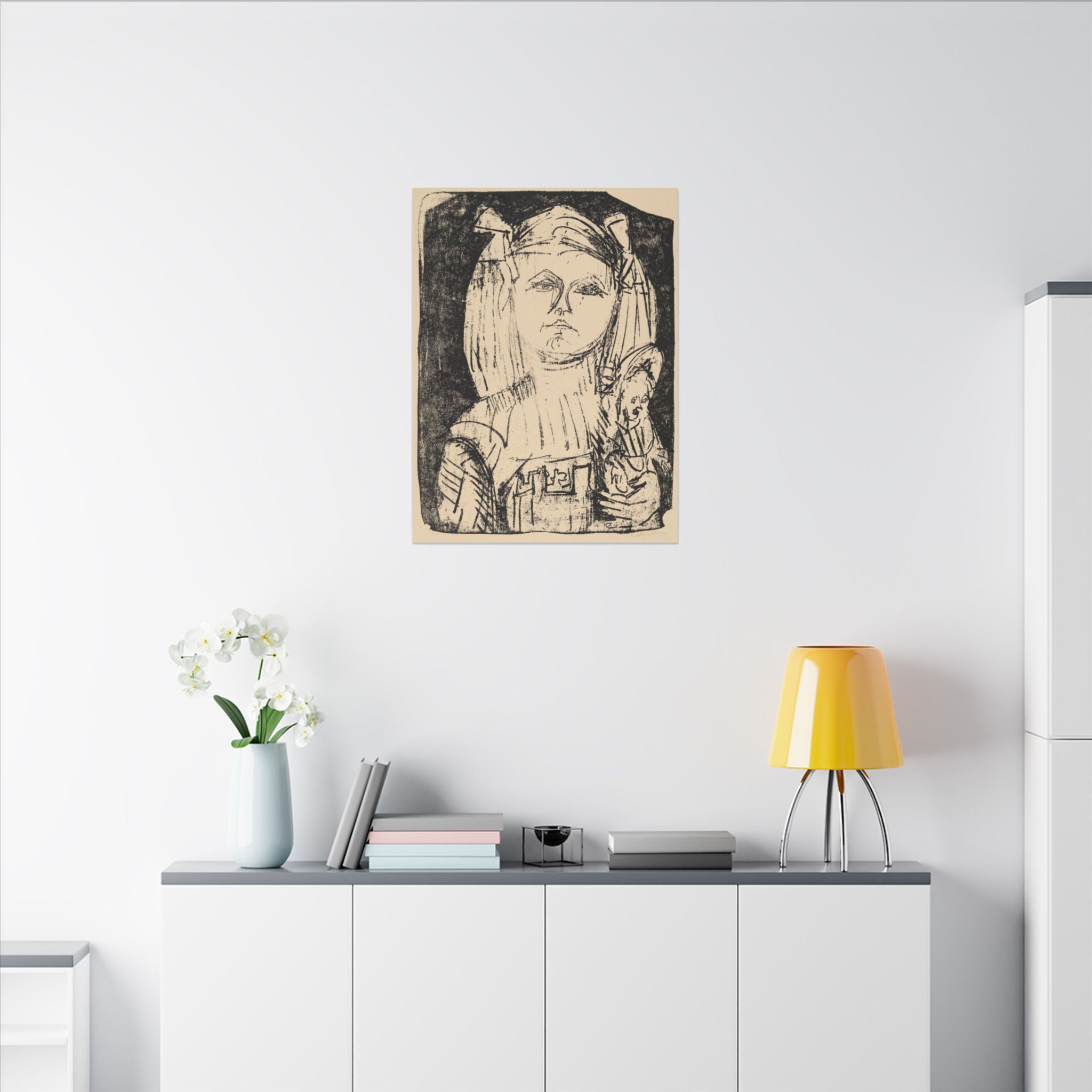 Girl with doll art Canvas