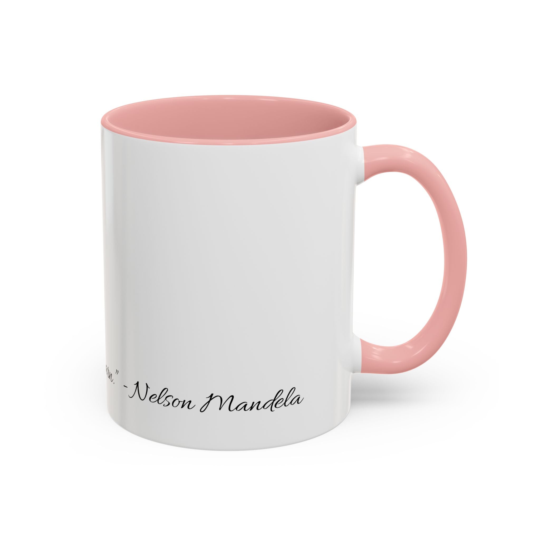 "Never lose” Mandela, Multi-Coloured Inspirational Coffee Mug - Motivational Gift, Office Decor, Birthday Present, Self-Improvement