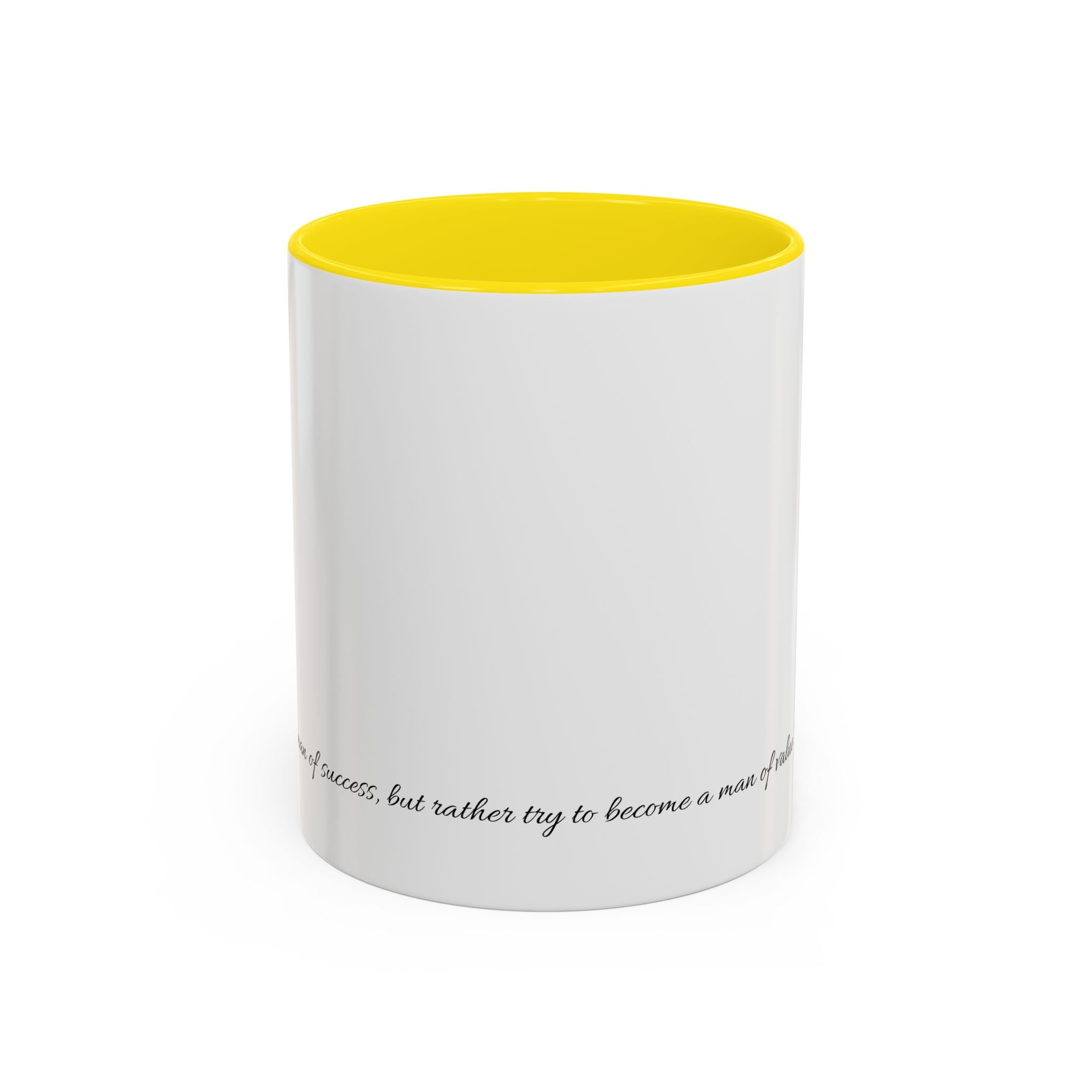 “Man of Value” Multi-Coloured Inspirational Coffee Mug - Motivational Gift, Albert Einstein Quote, Office Decor, Birthday Present, Self-Improvement