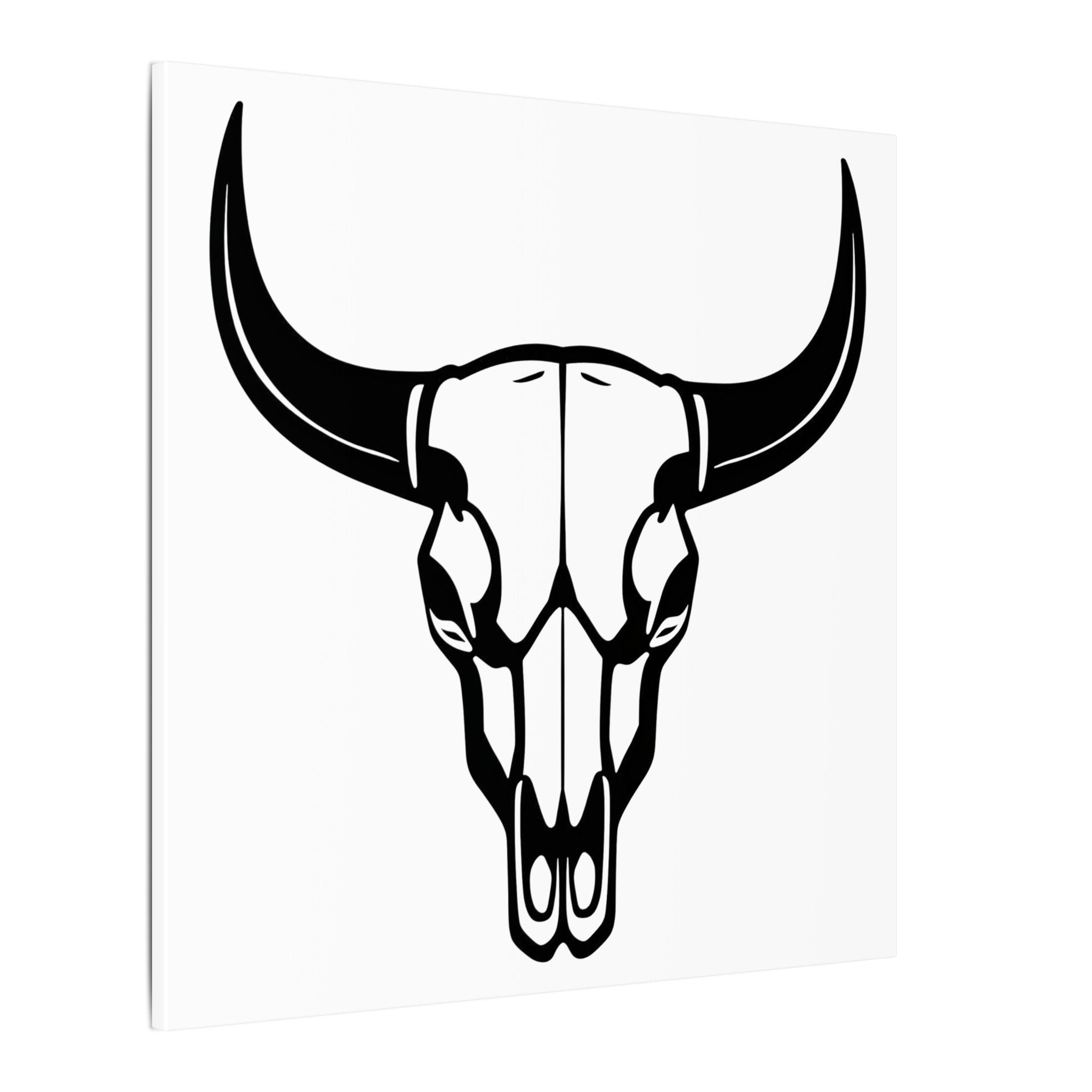 Bull skull with horns art Canvas