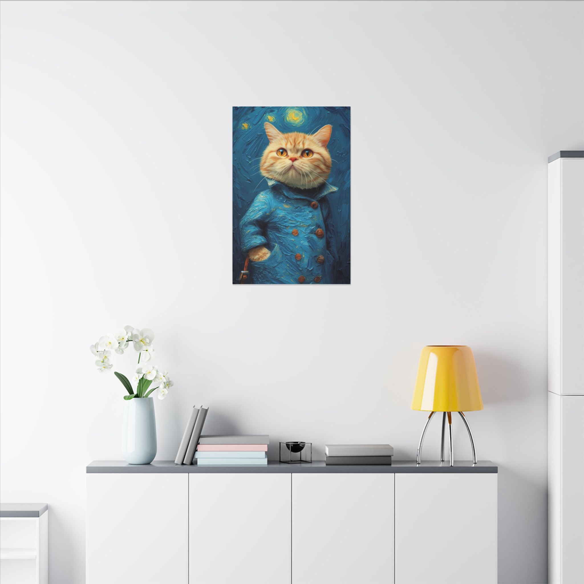 Van Gogh Cat art Canvas