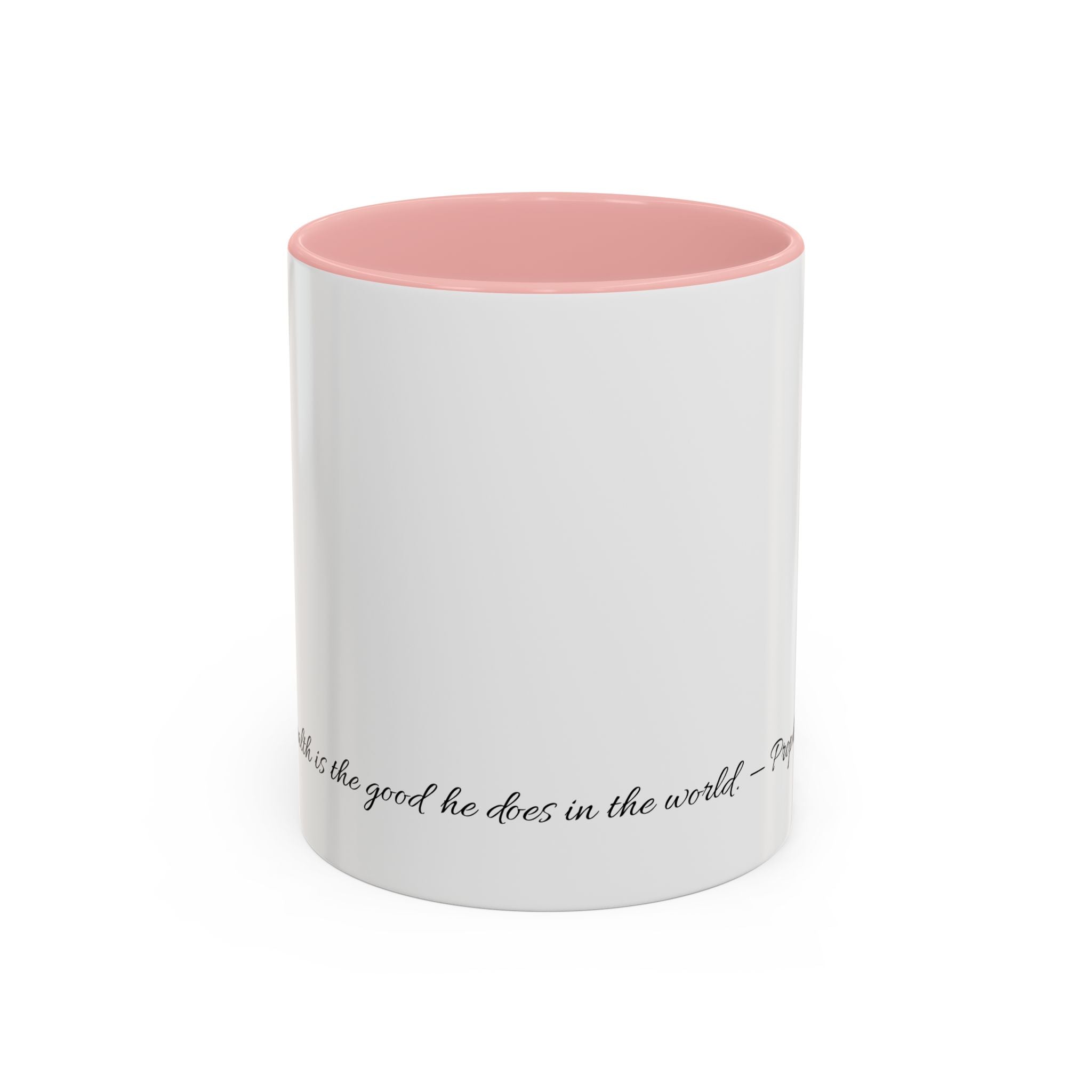 “True Wealth” Multi-Coloured Inspirational Coffee Mug - Motivational Gift, Office Decor, Birthday Present, Self-Improvement