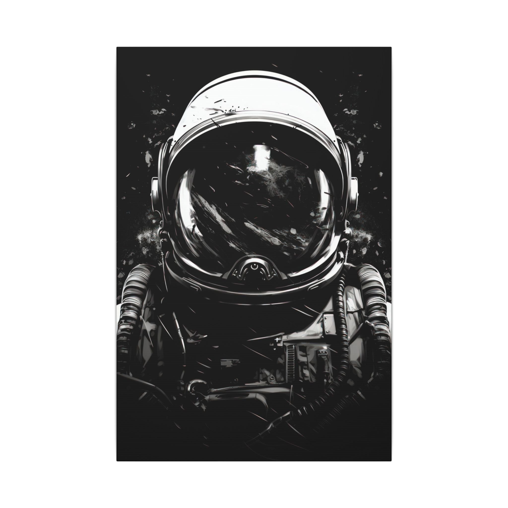 Black & white astronaut art Canvas
