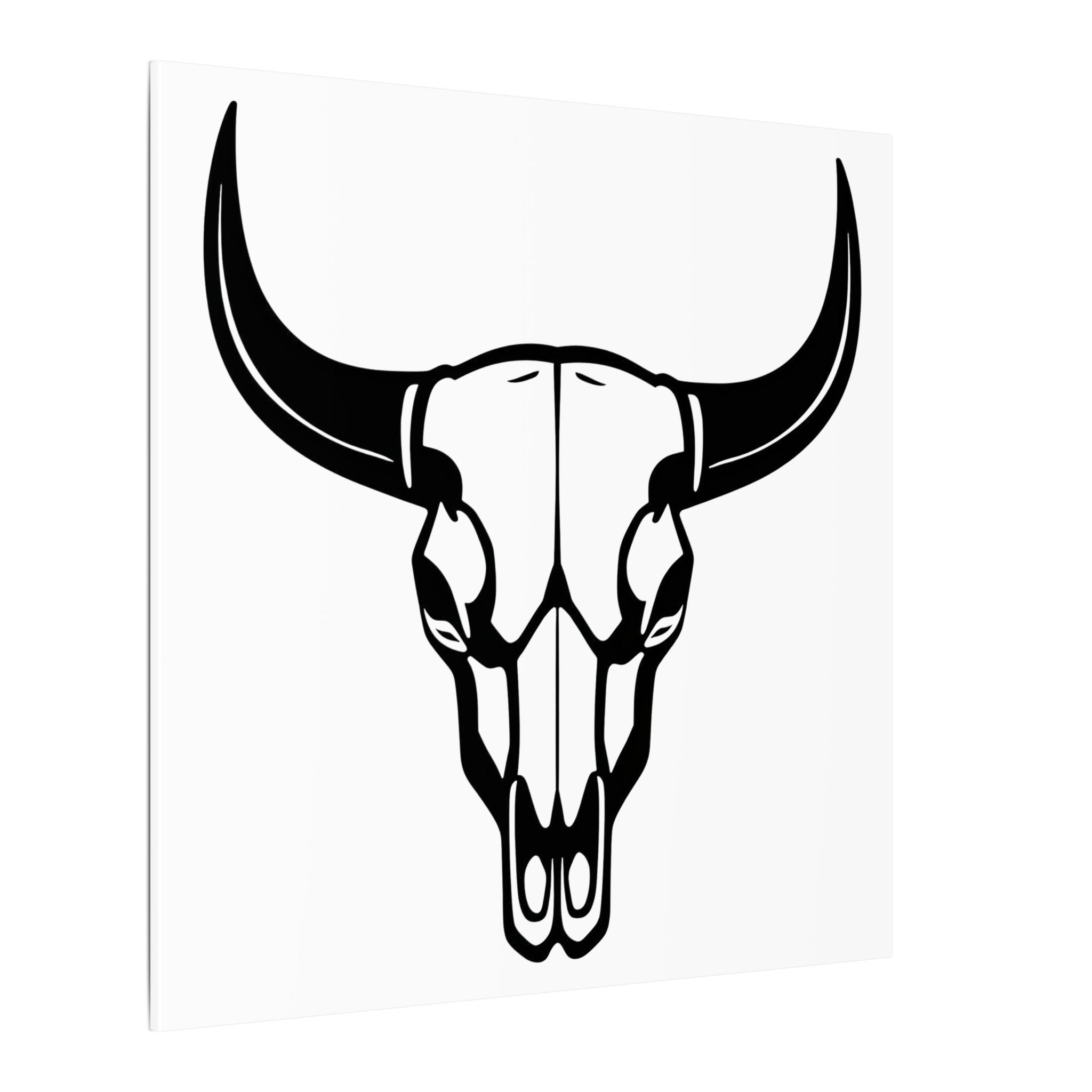 Bull skull with horns art Canvas