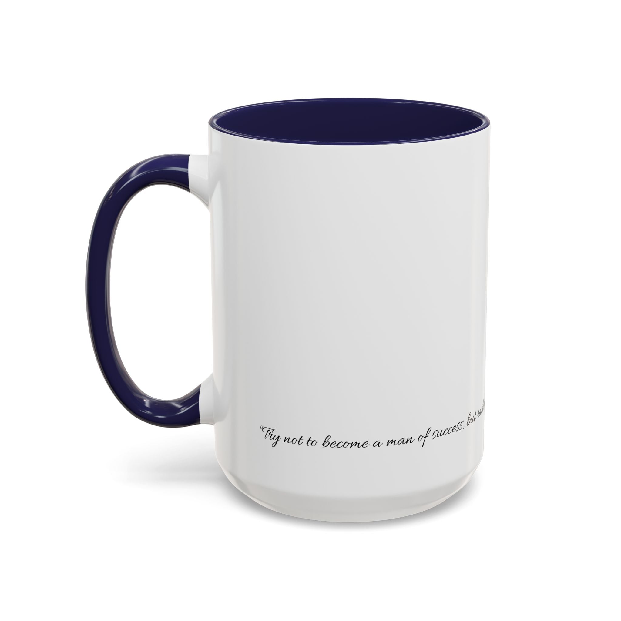“Man of Value” Multi-Coloured Inspirational Coffee Mug - Motivational Gift, Albert Einstein Quote, Office Decor, Birthday Present, Self-Improvement