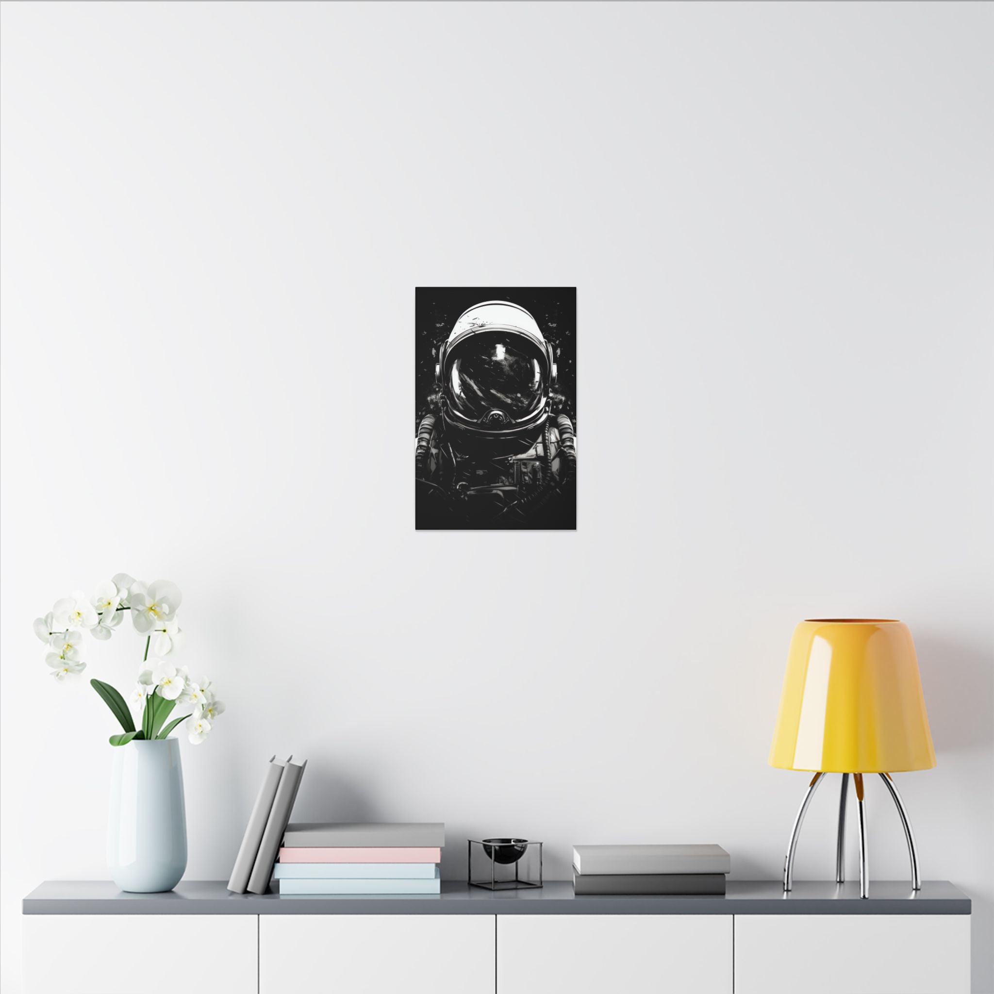 Black & white astronaut art Canvas