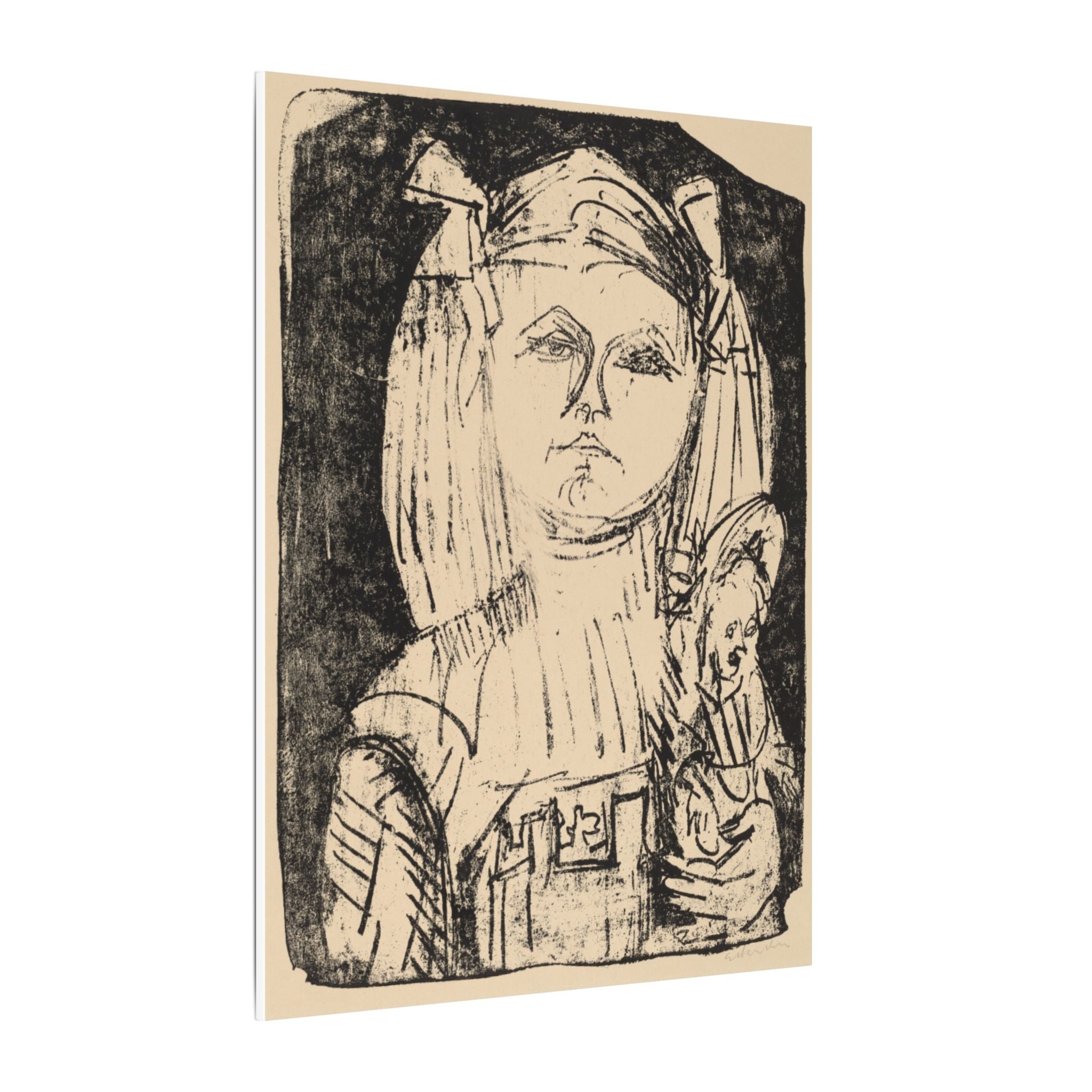 Girl with doll art Canvas