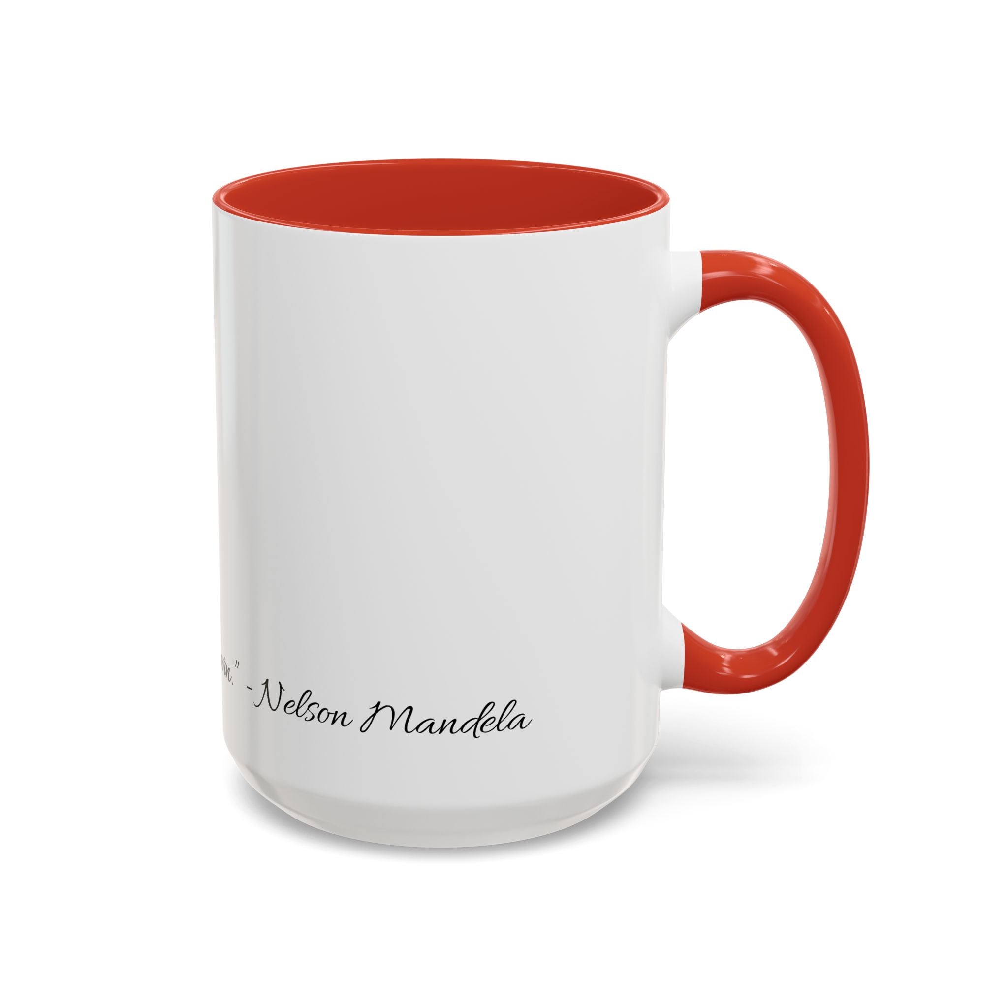 "Never lose” Mandela, Multi-Coloured Inspirational Coffee Mug - Motivational Gift, Office Decor, Birthday Present, Self-Improvement