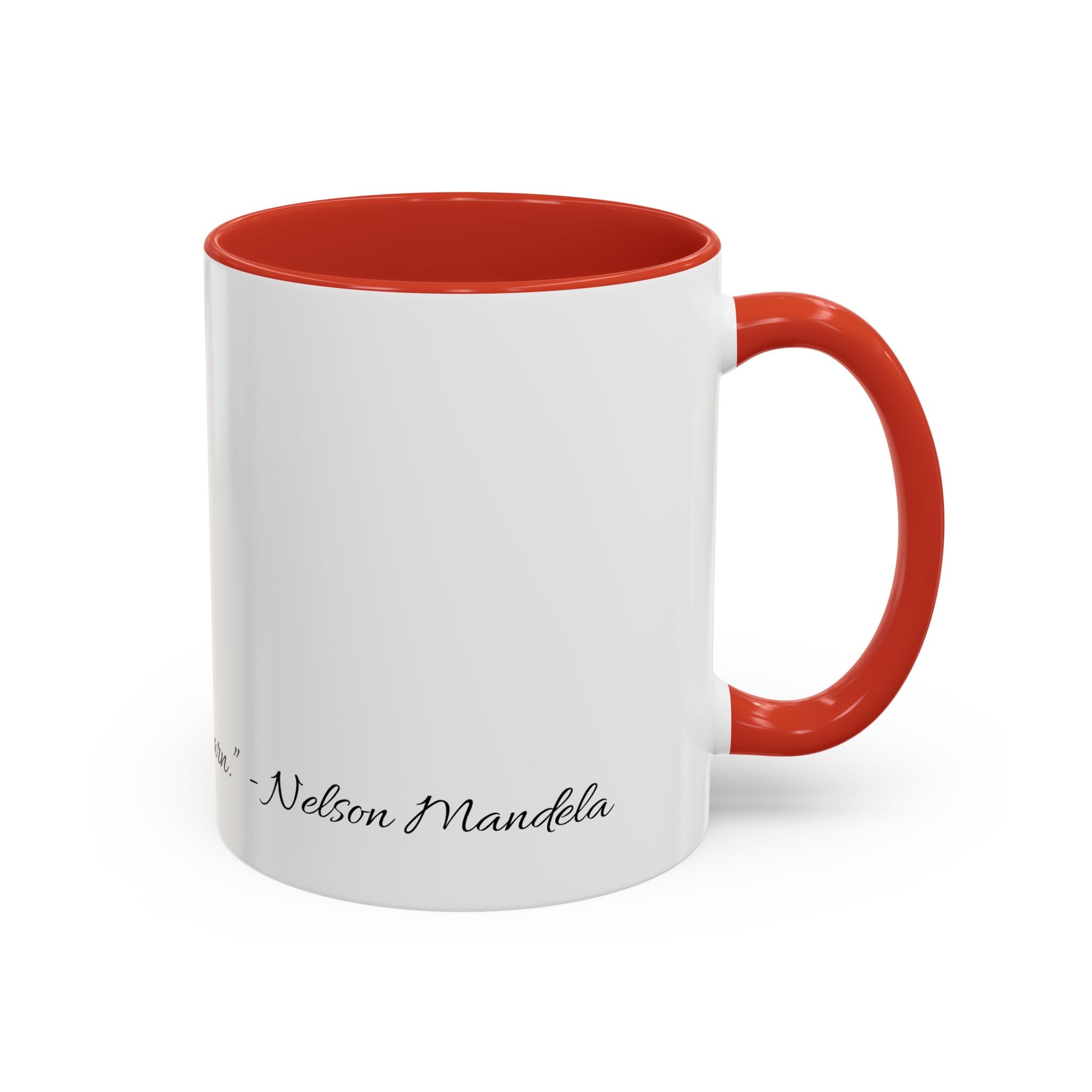 "Never lose” Mandela, Multi-Coloured Inspirational Coffee Mug - Motivational Gift, Office Decor, Birthday Present, Self-Improvement