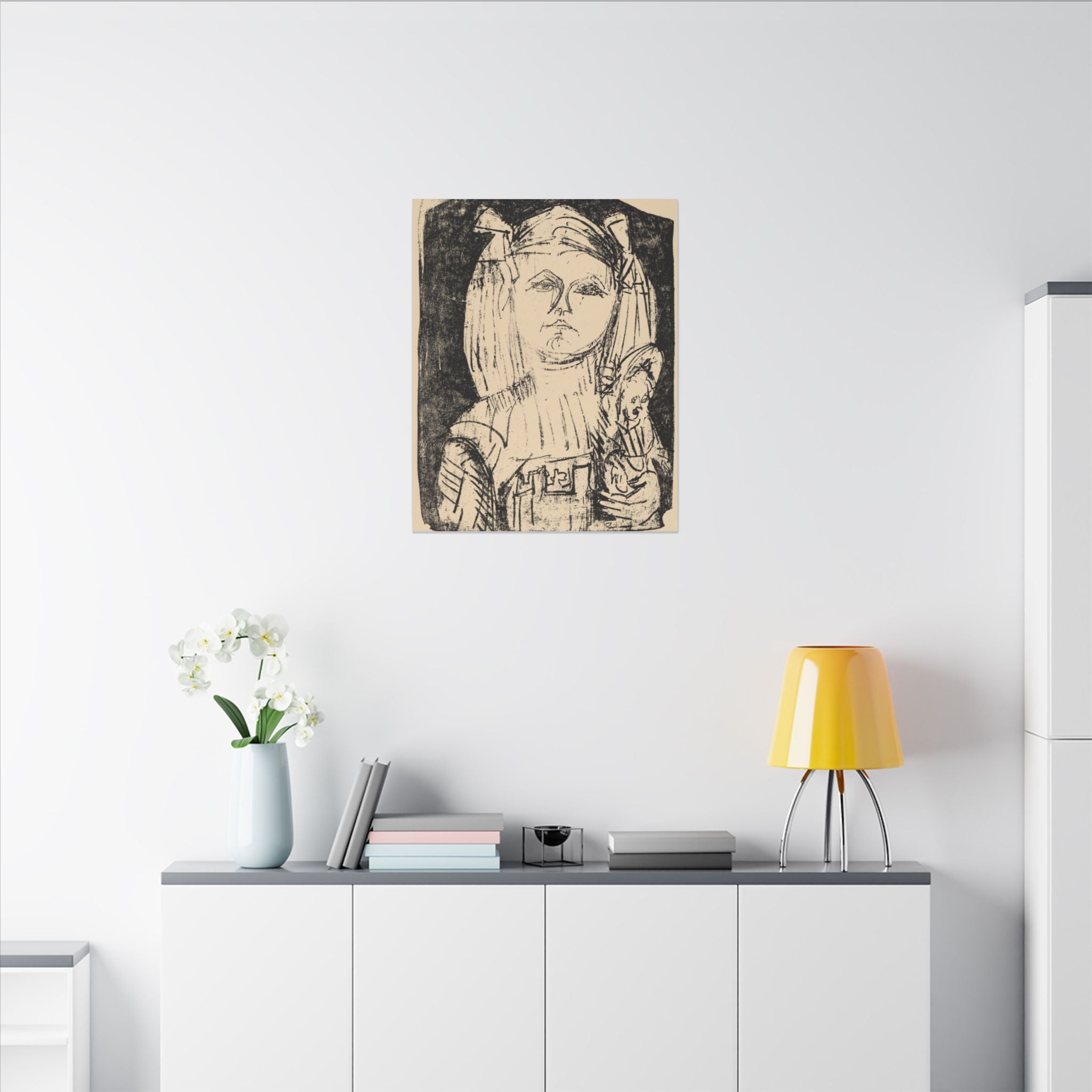 Girl with doll art Canvas