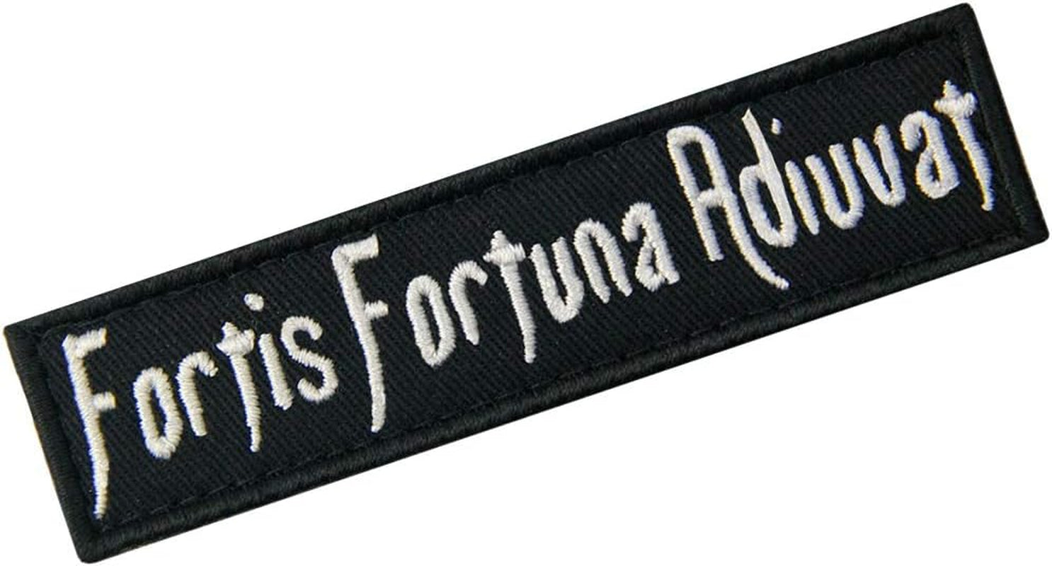 Fortis Fortuna Adiuvat Fortune Favors the Brave Morale Tactical Patch Embroidered Applique Fastener Hook & Loop Emblem